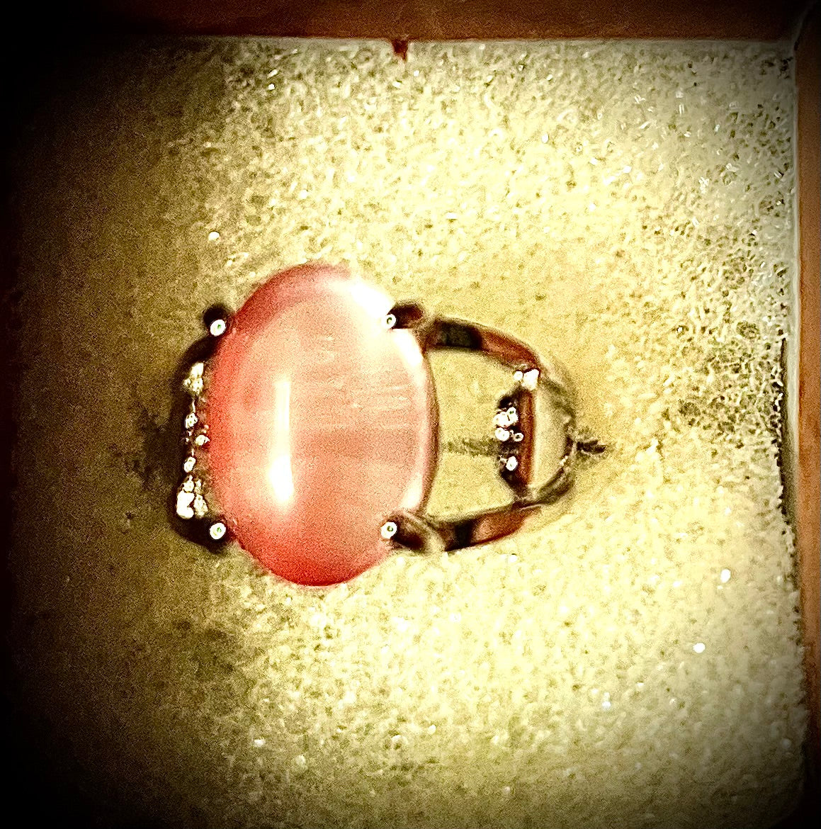 Ring - rose quartz. Size L