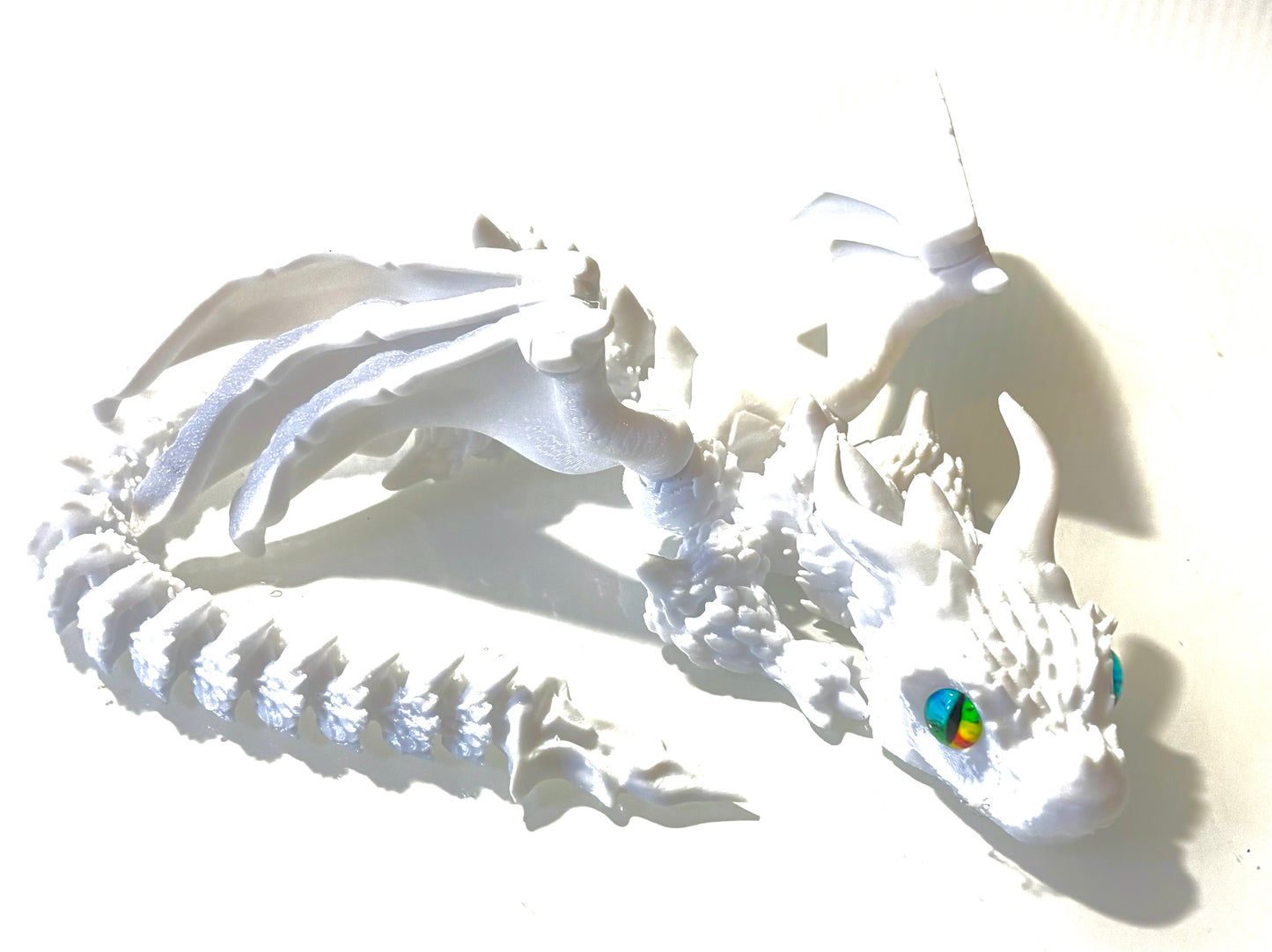 3D printed large Flying Dragon - white