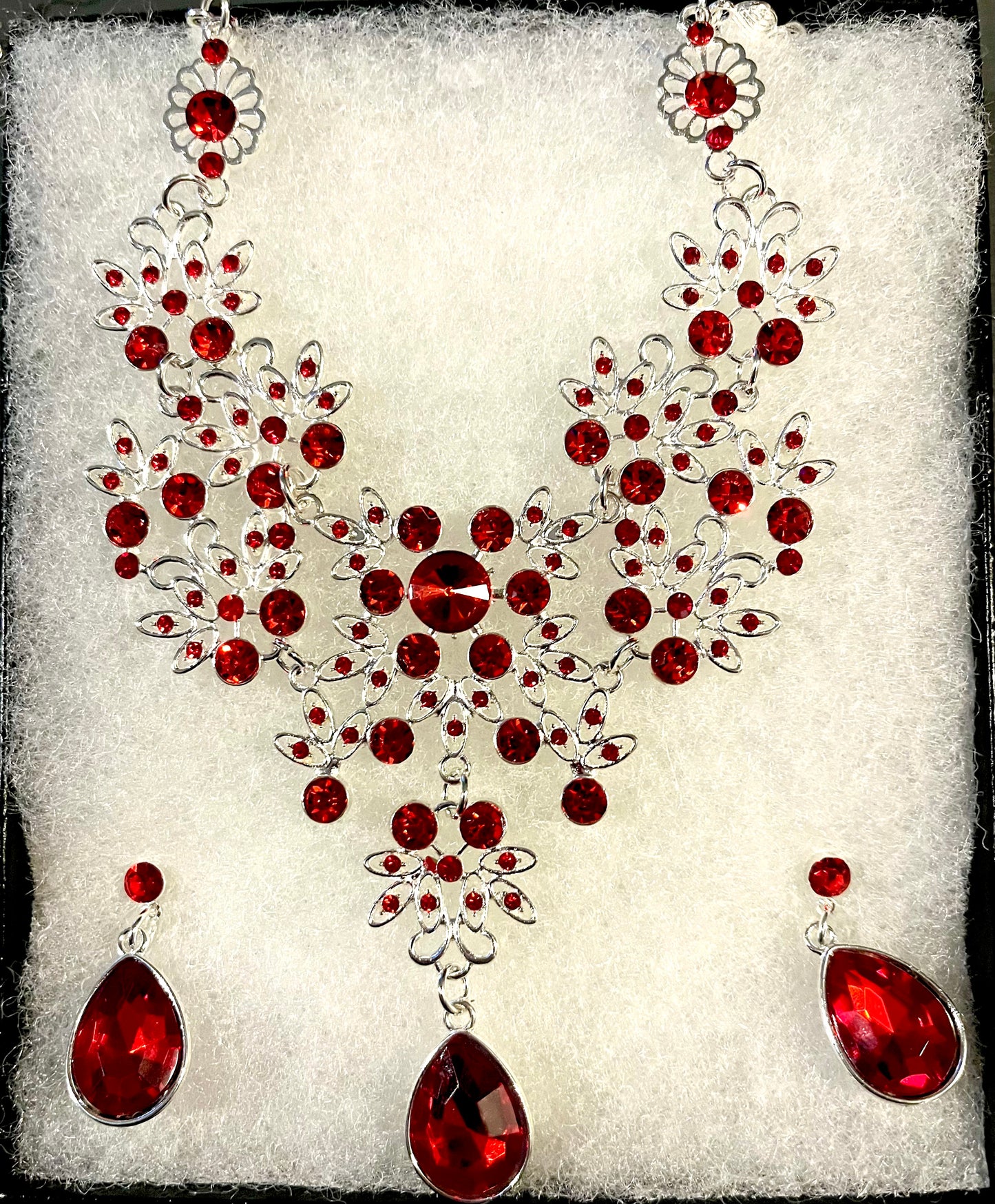 Jewellery 2pc dress/prom set (Red)