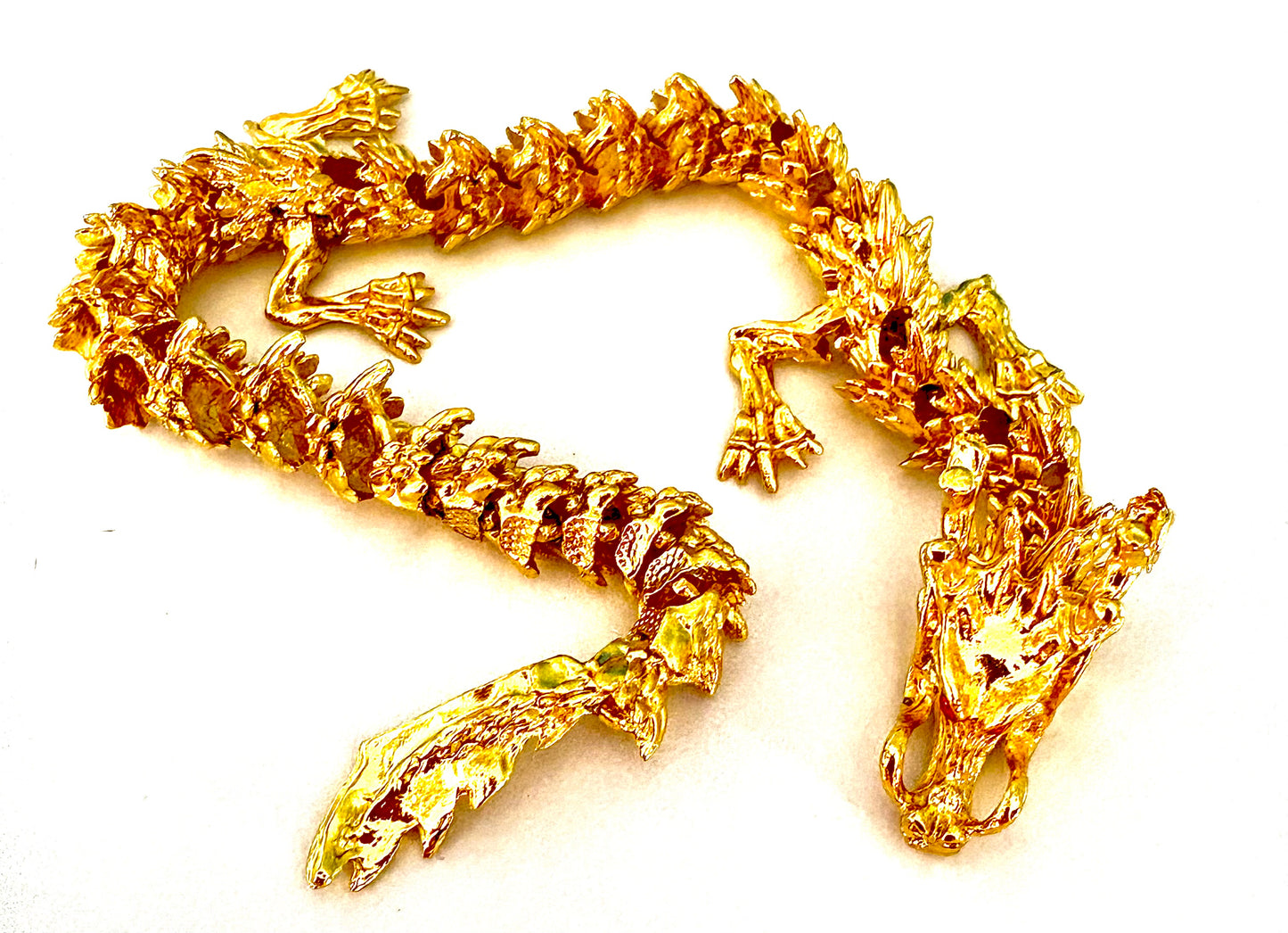 3D printed metal Dragon - gold coloured