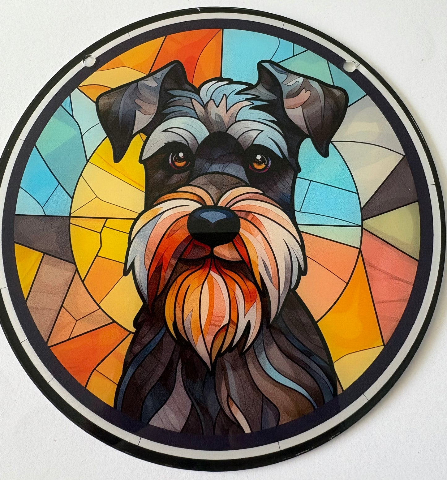 Dog Suncatcher - Schnauzer grey