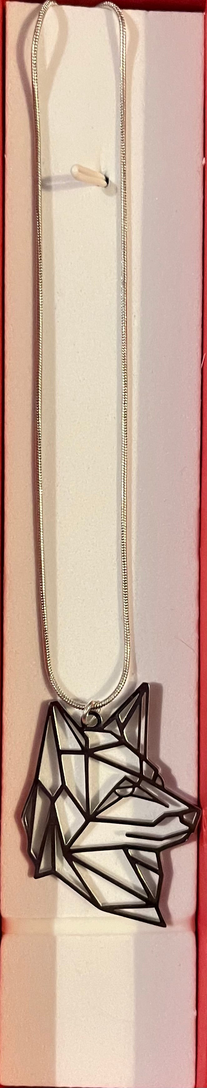 Necklace - Dog. Husky side silhouette of face