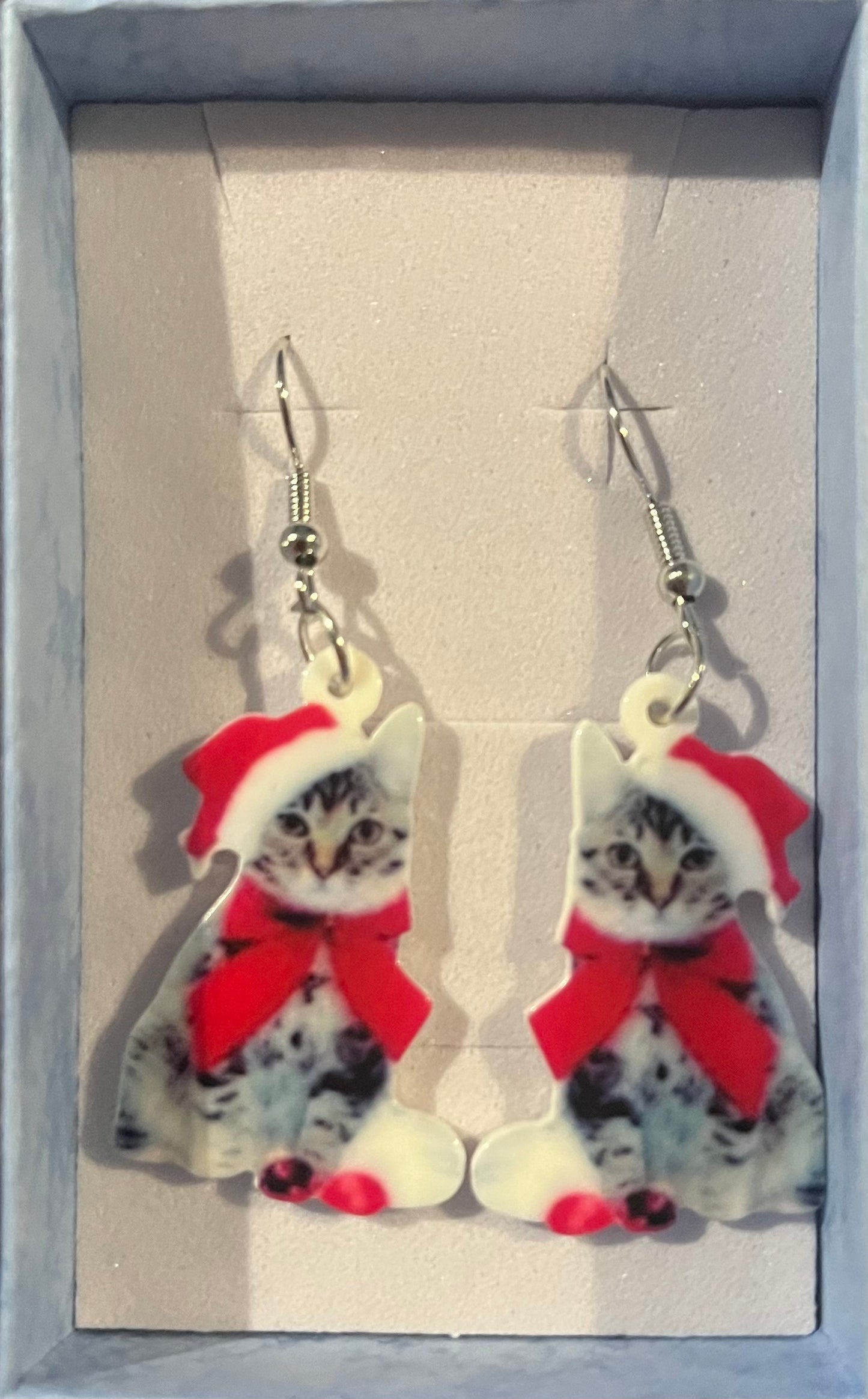Cat Santa jewellery earrings