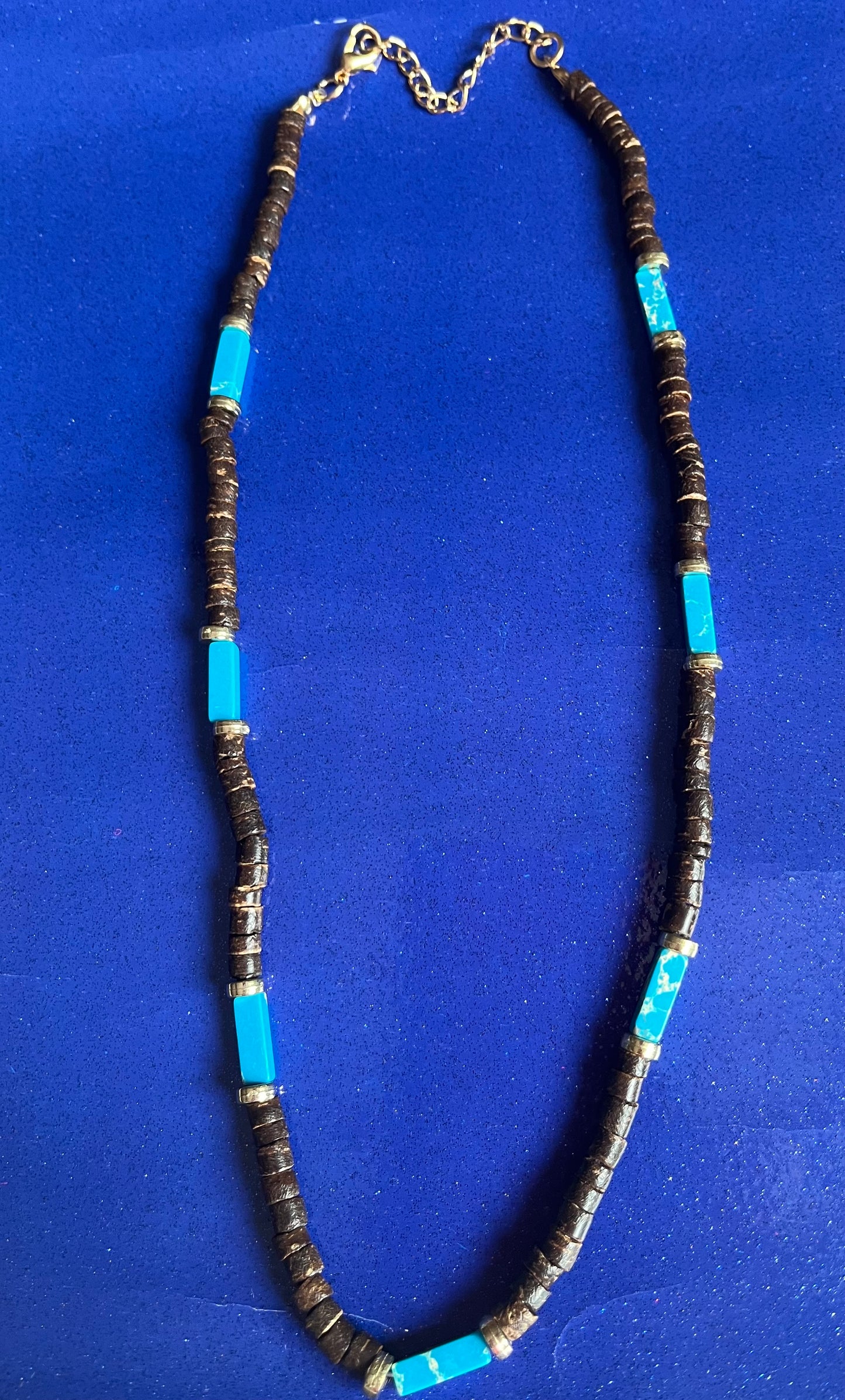 Mens / woman’s wooden & crystal jewellery necklace
