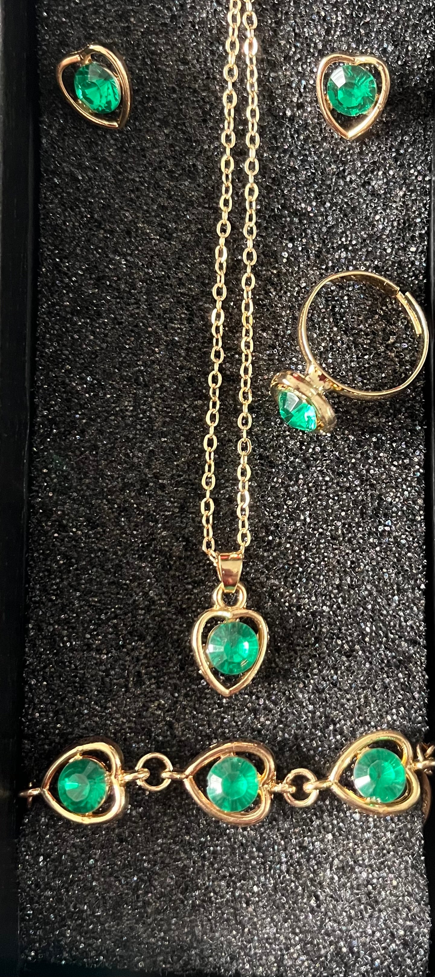 Jewellery 4pc gift set - Green