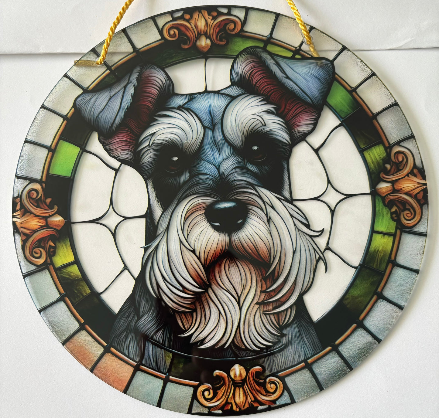 Dog Suncatcher - Schnauzer grey