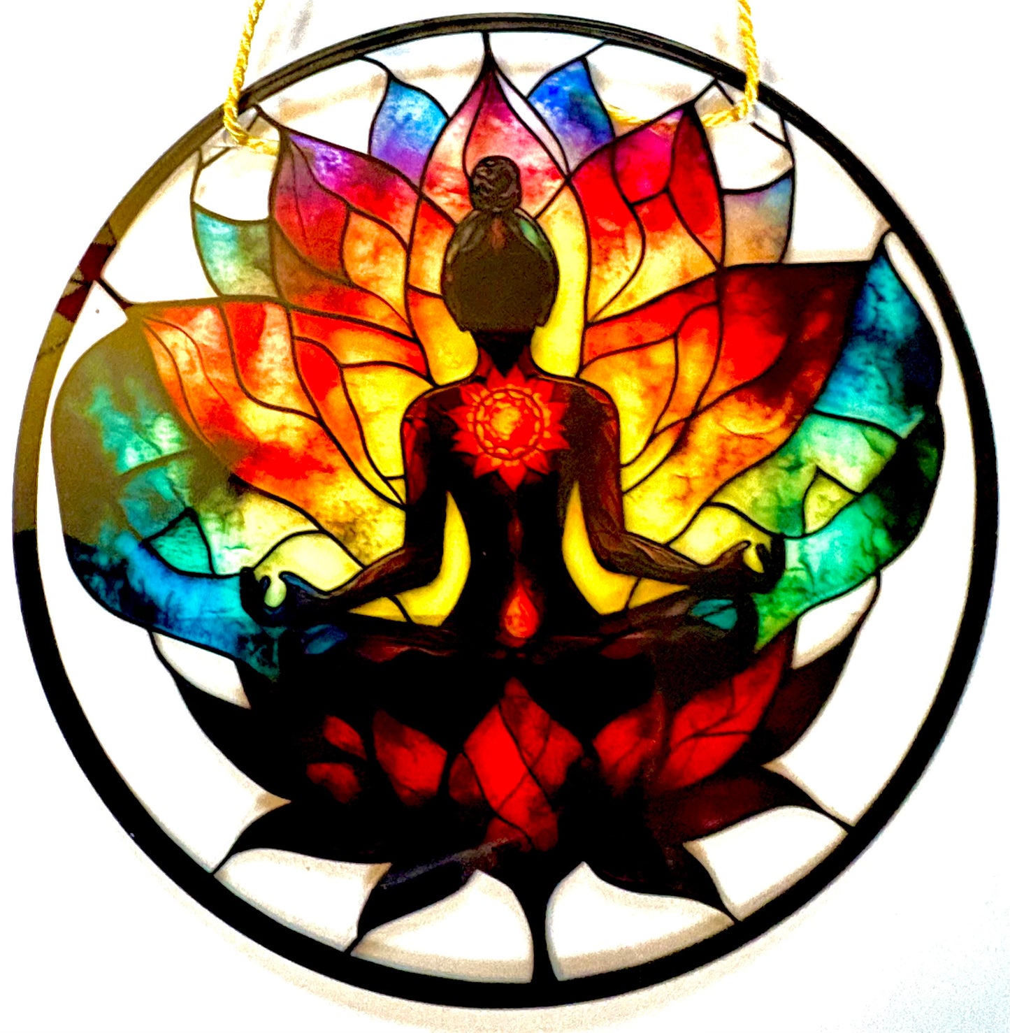 Buddah/lotus leaf suncatcher