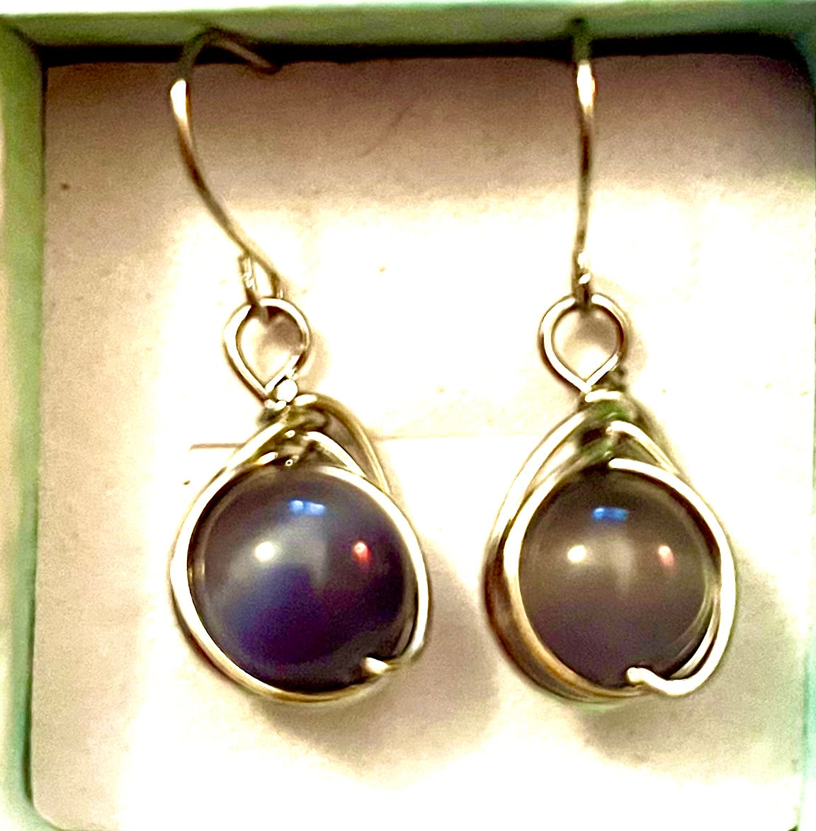 Earrings - amethyst droplet style