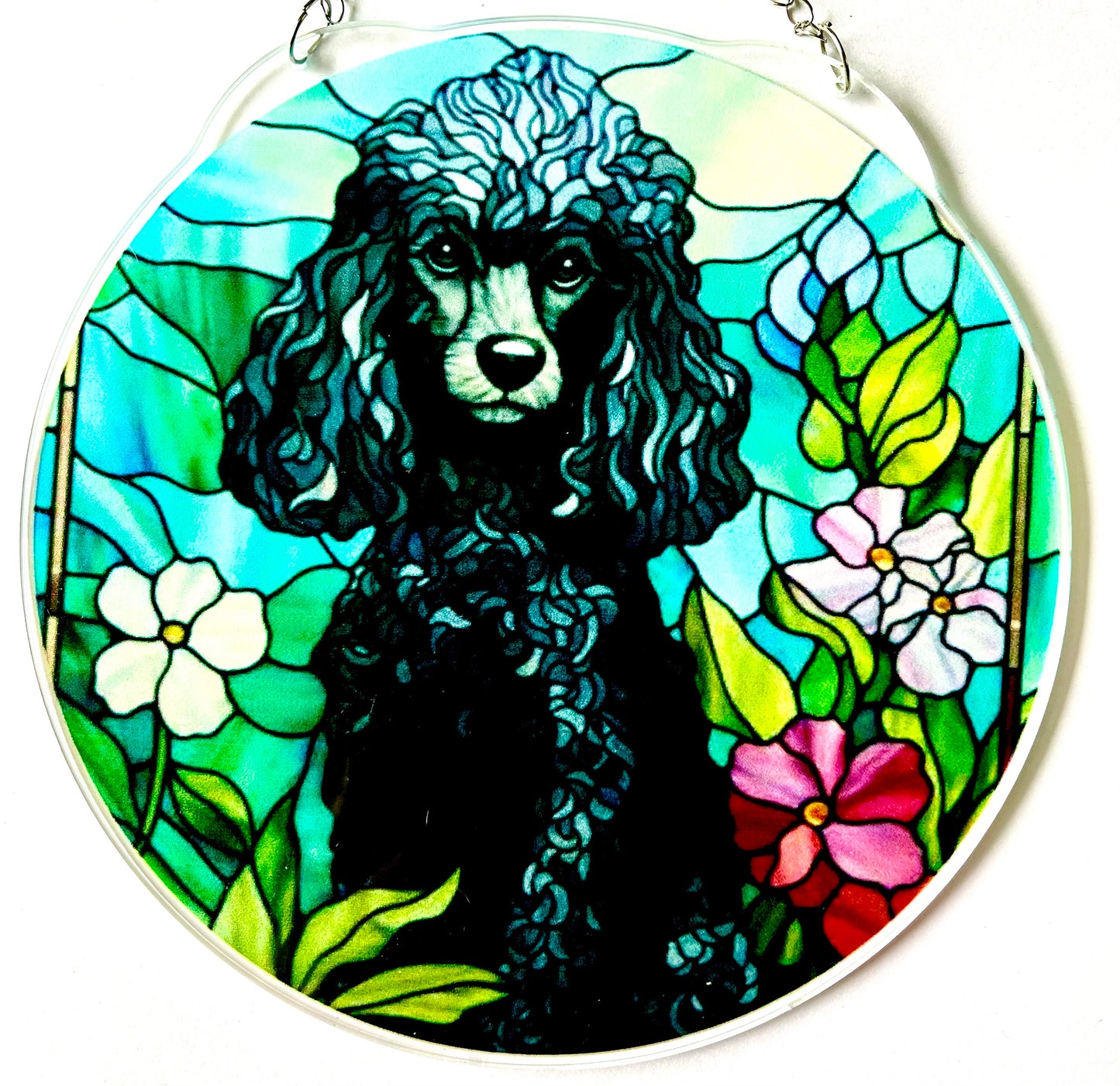Dog suncatcher - Poodle (black)