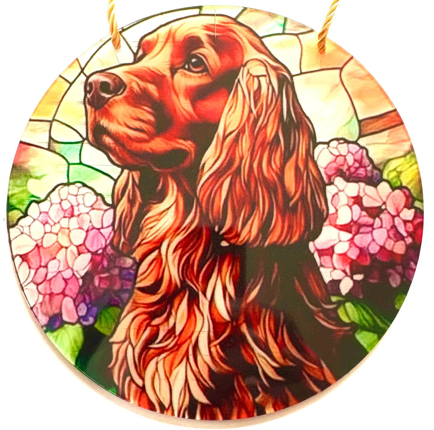 Dog - suncatcher. Golden cocker spaniel