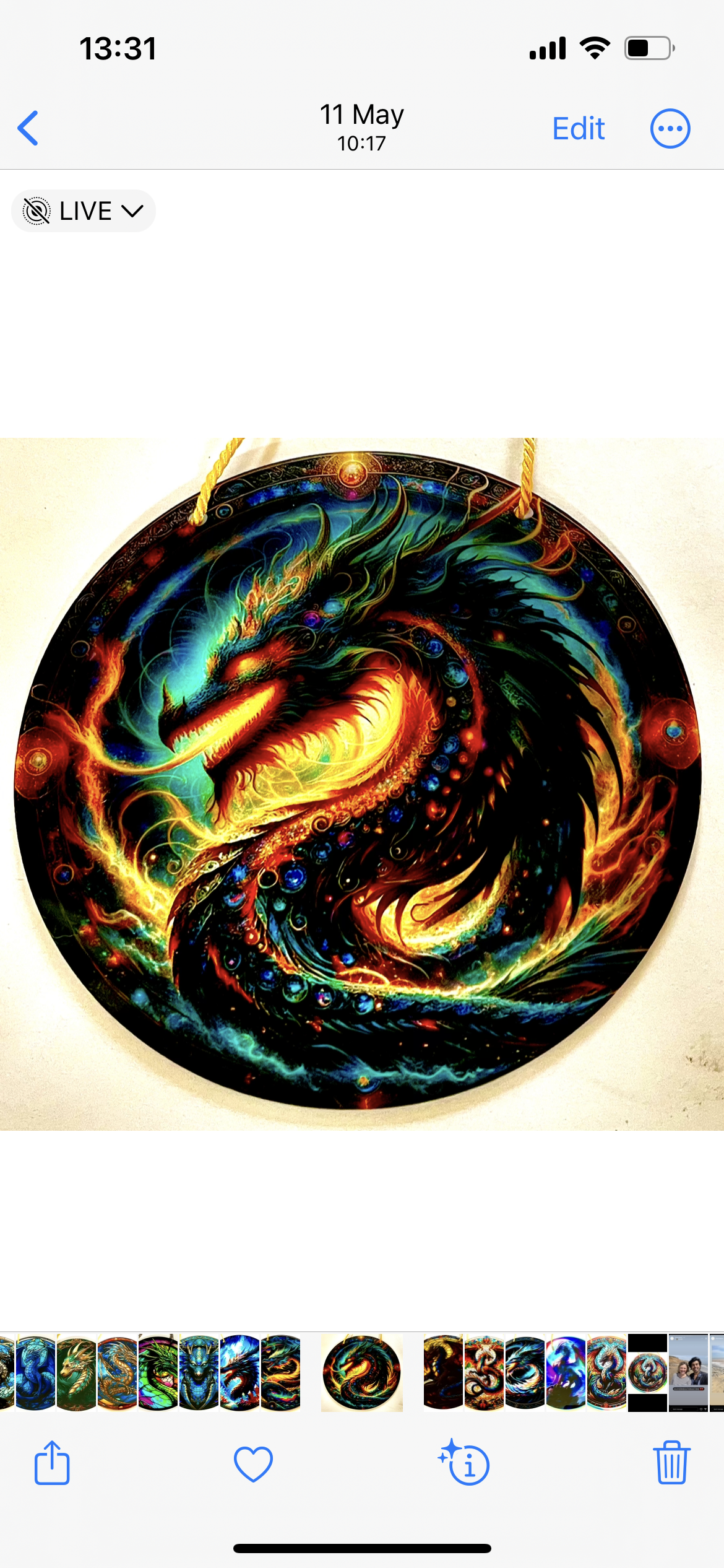 Dragon Suncatcher - Chinese multicoloured