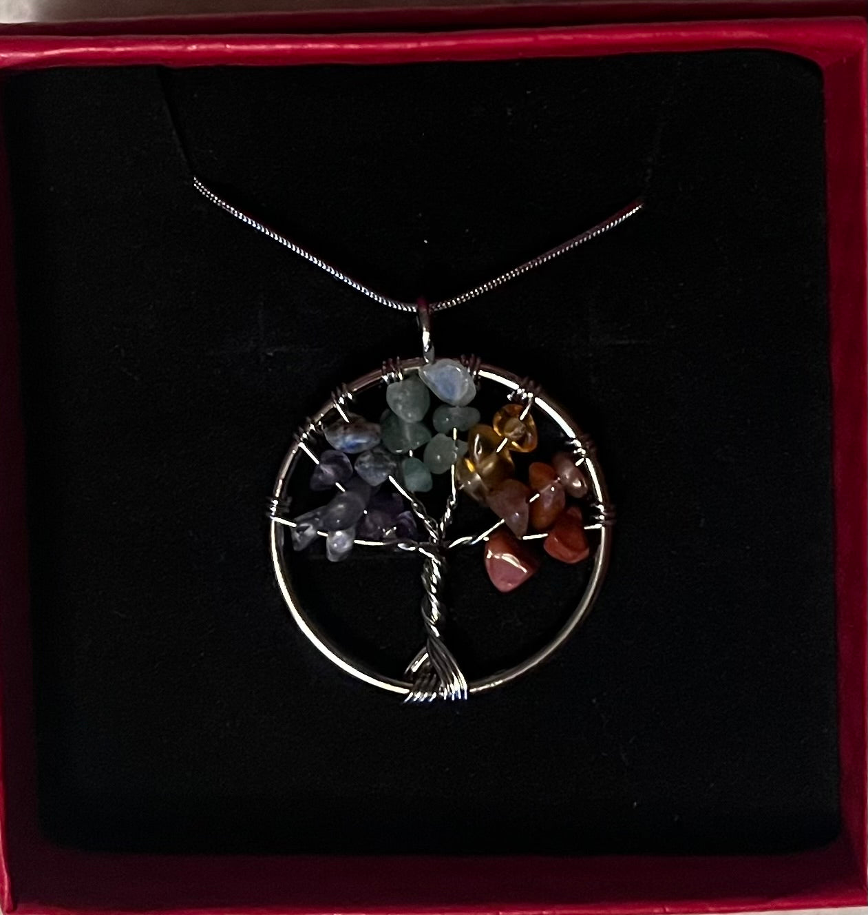 Tree of life multiple Chakra Crystal jewellery necklace