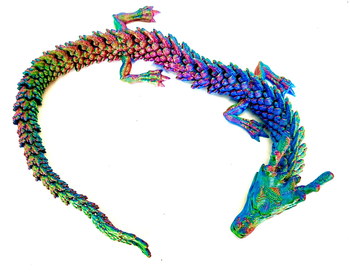 3D Dragon - Green/ purple/ blue
