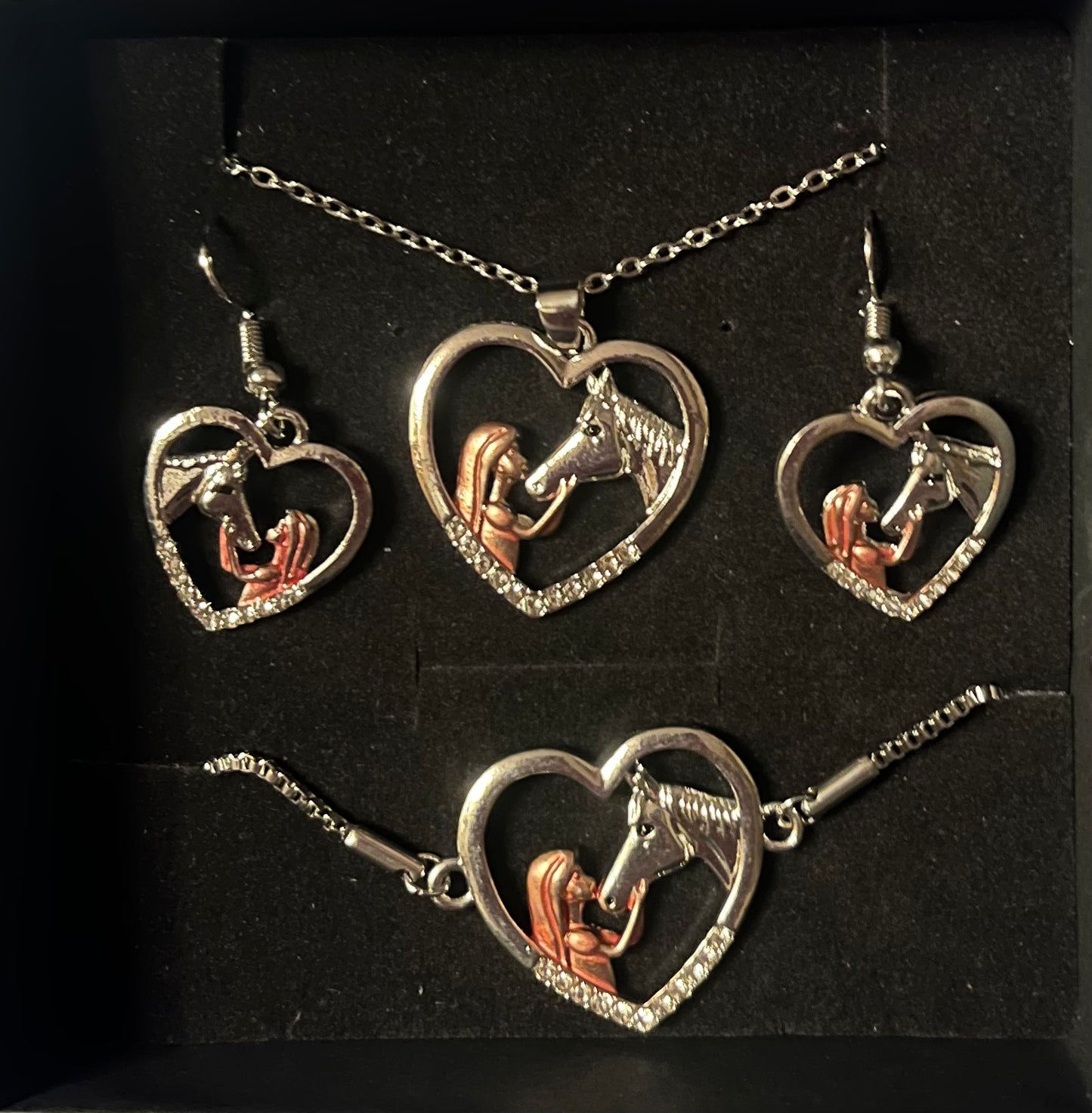 Horse 3pc jewellery gift set