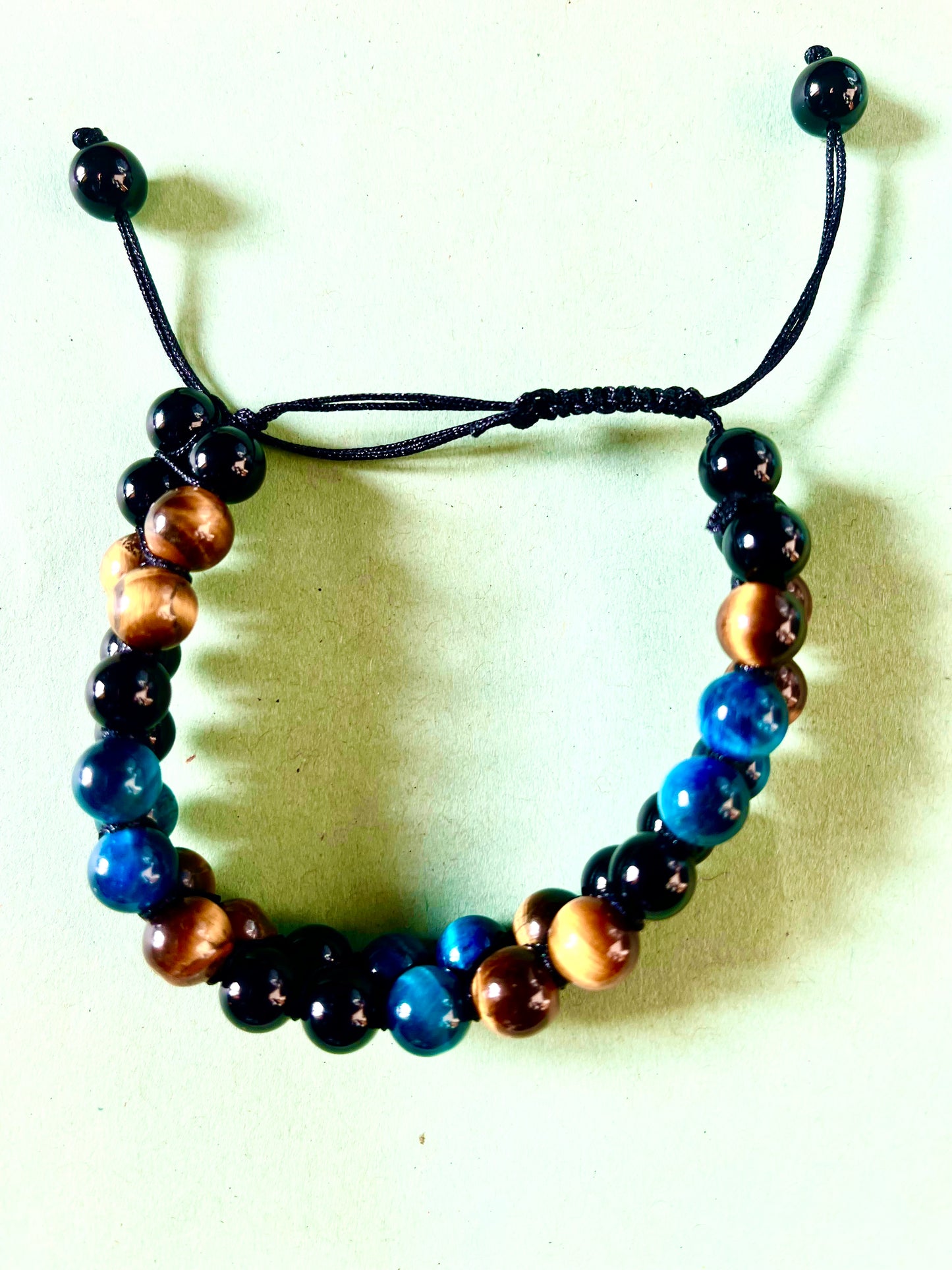 Tigers eye / black obsidian/ Hermatite bracelet