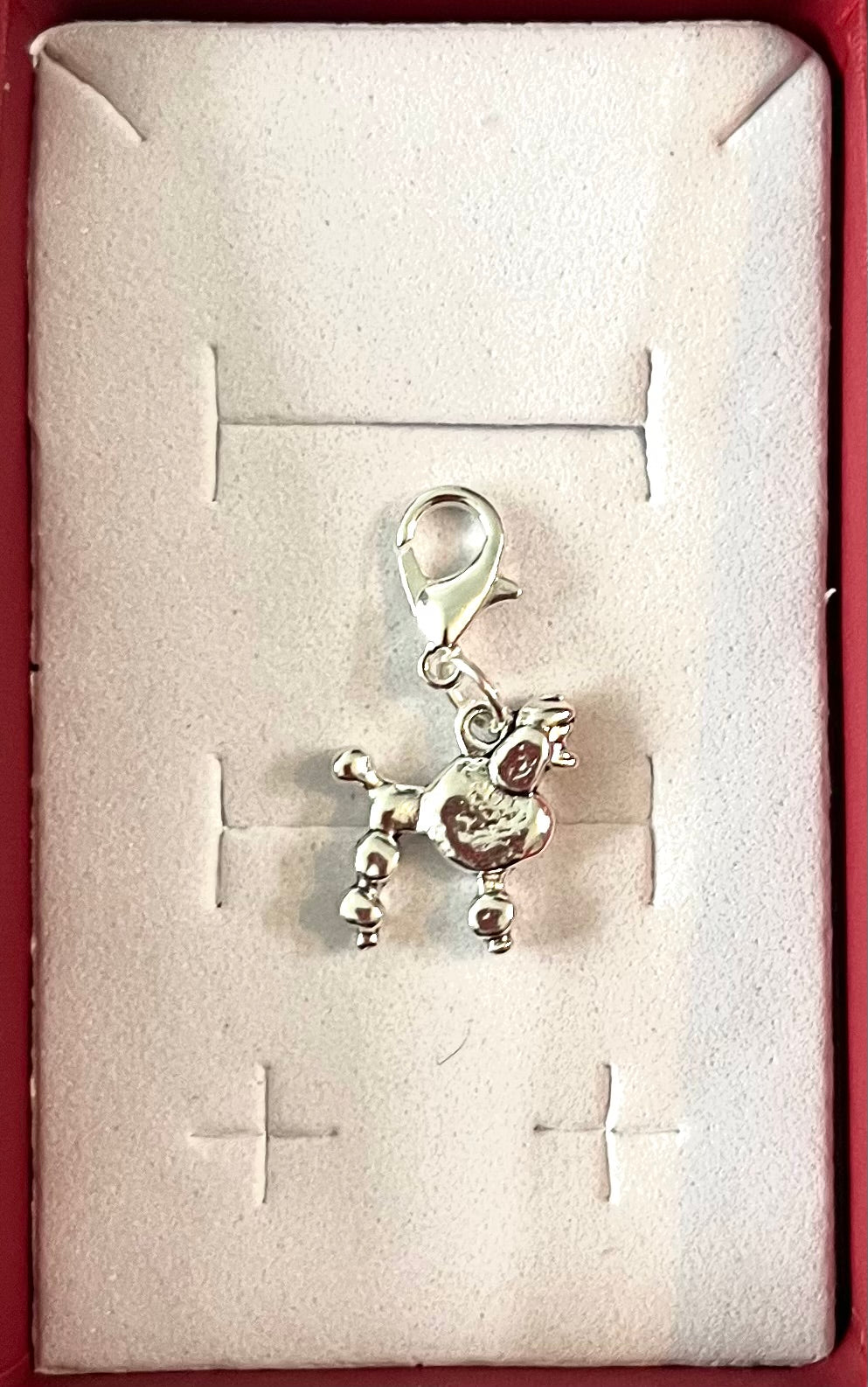 Dog collar charm - poodle