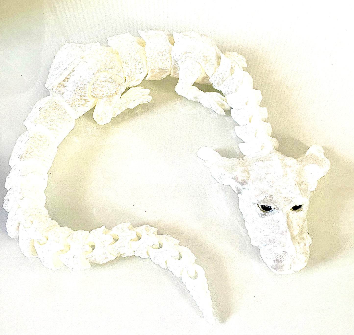 3D printed Dog - Falkor from Never-ending Story Film - white
