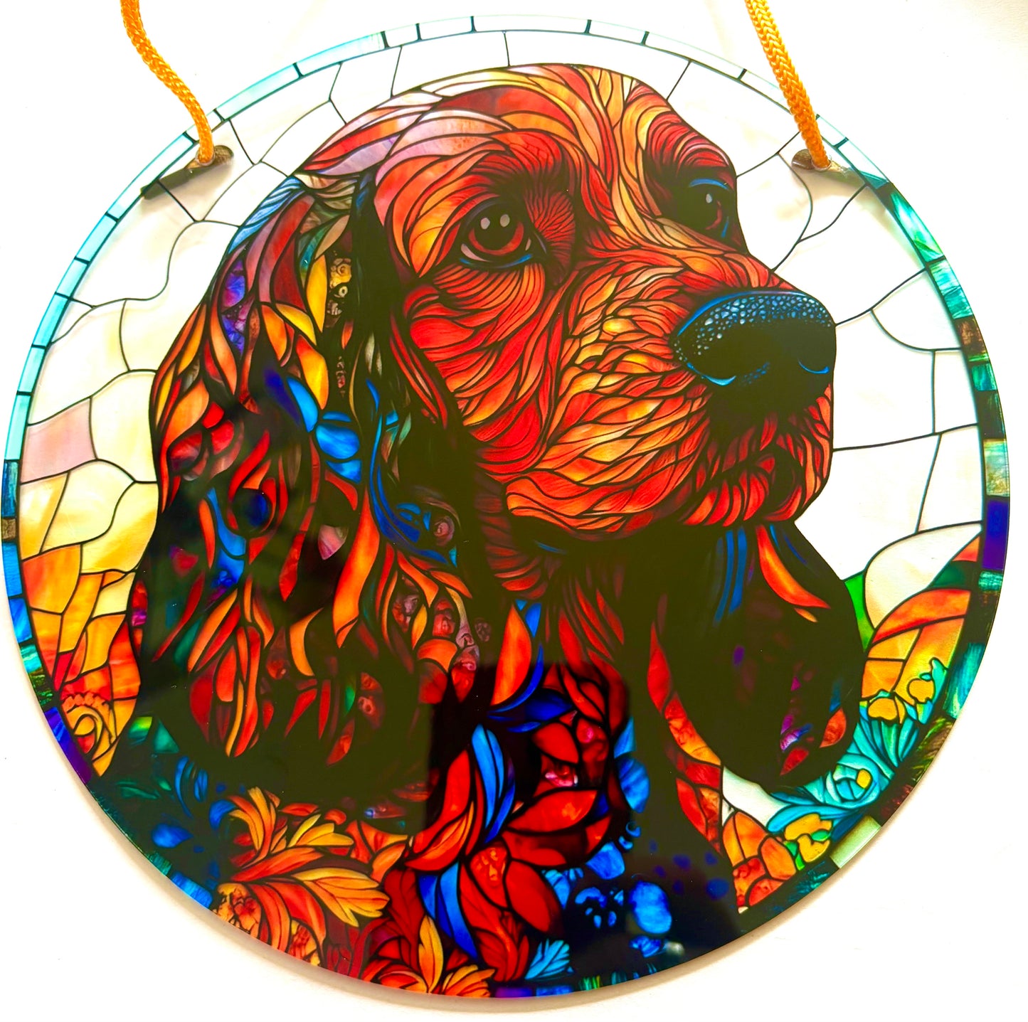 Dog - suncatcher. Golden cocker spaniel