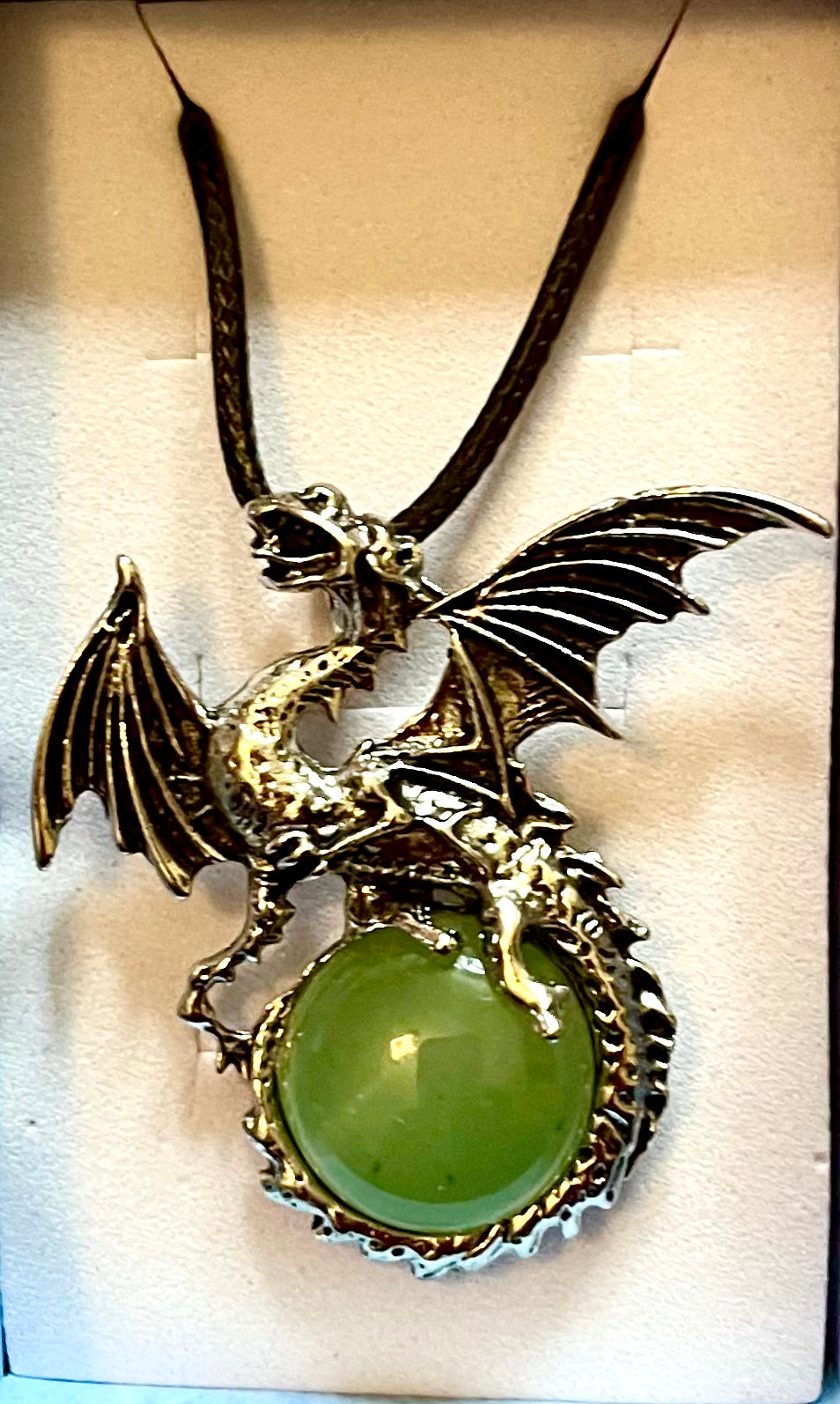Necklace- Dragon Green aventurine