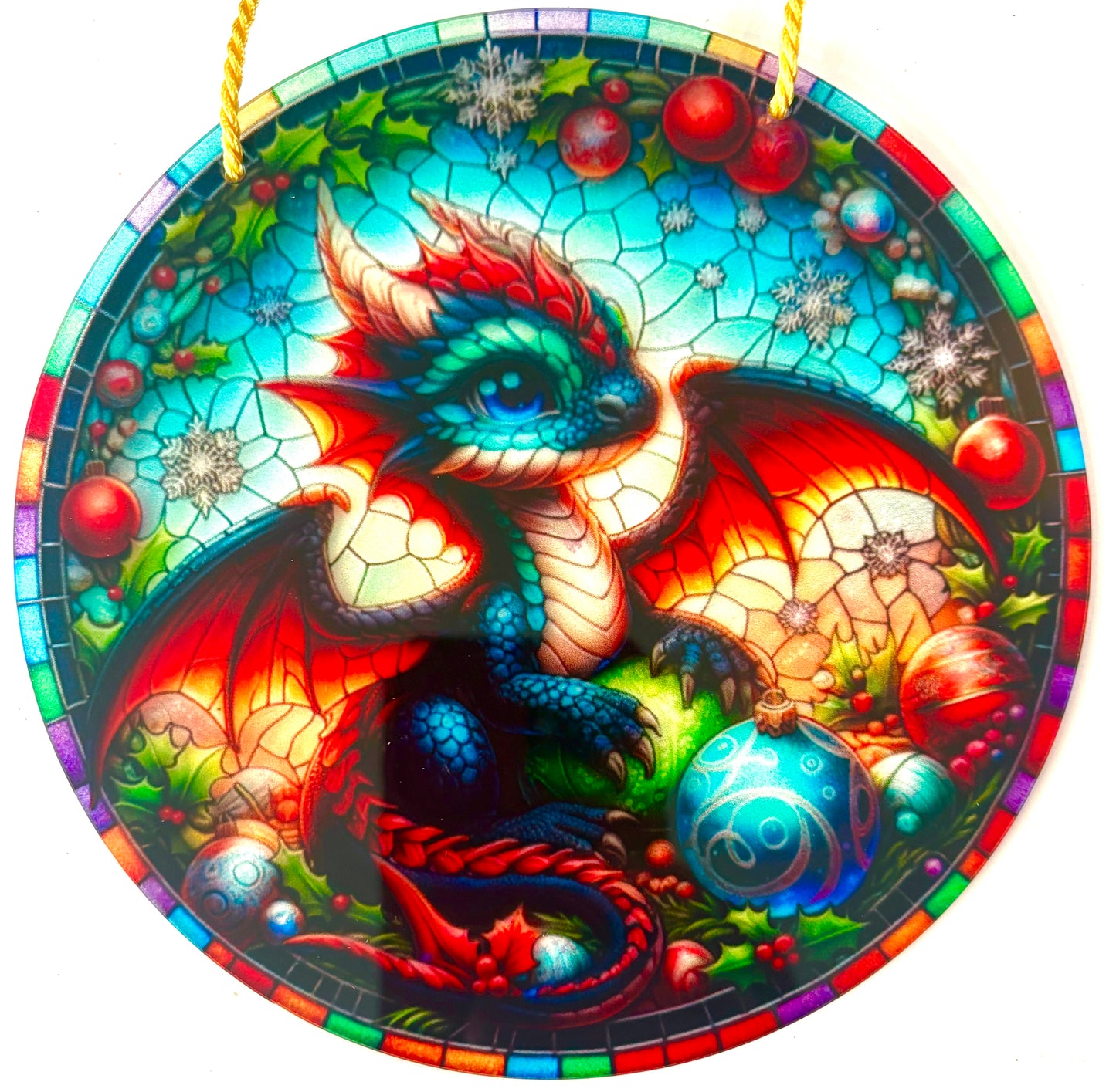 Dragon Suncatcher - Baby Christmas dragon