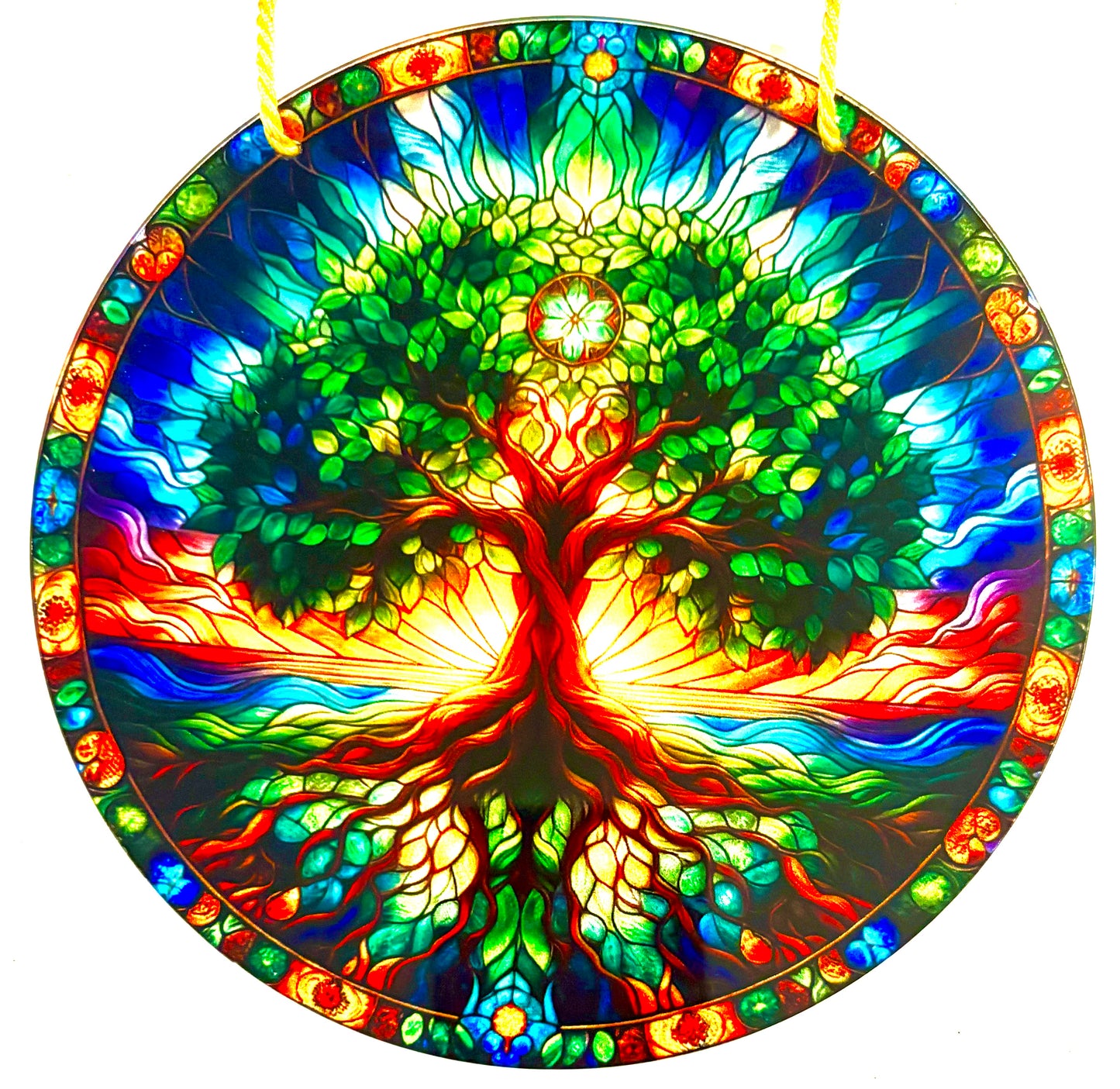Tree of life Suncatcher - summer sunset Style 6