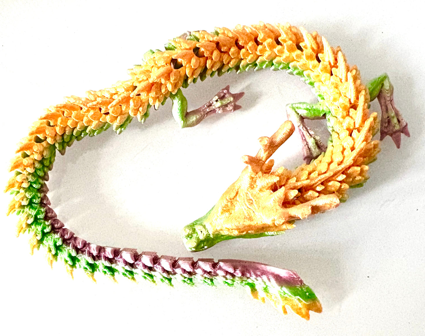 3D printed Dragon - yellow/ mint/ lilac