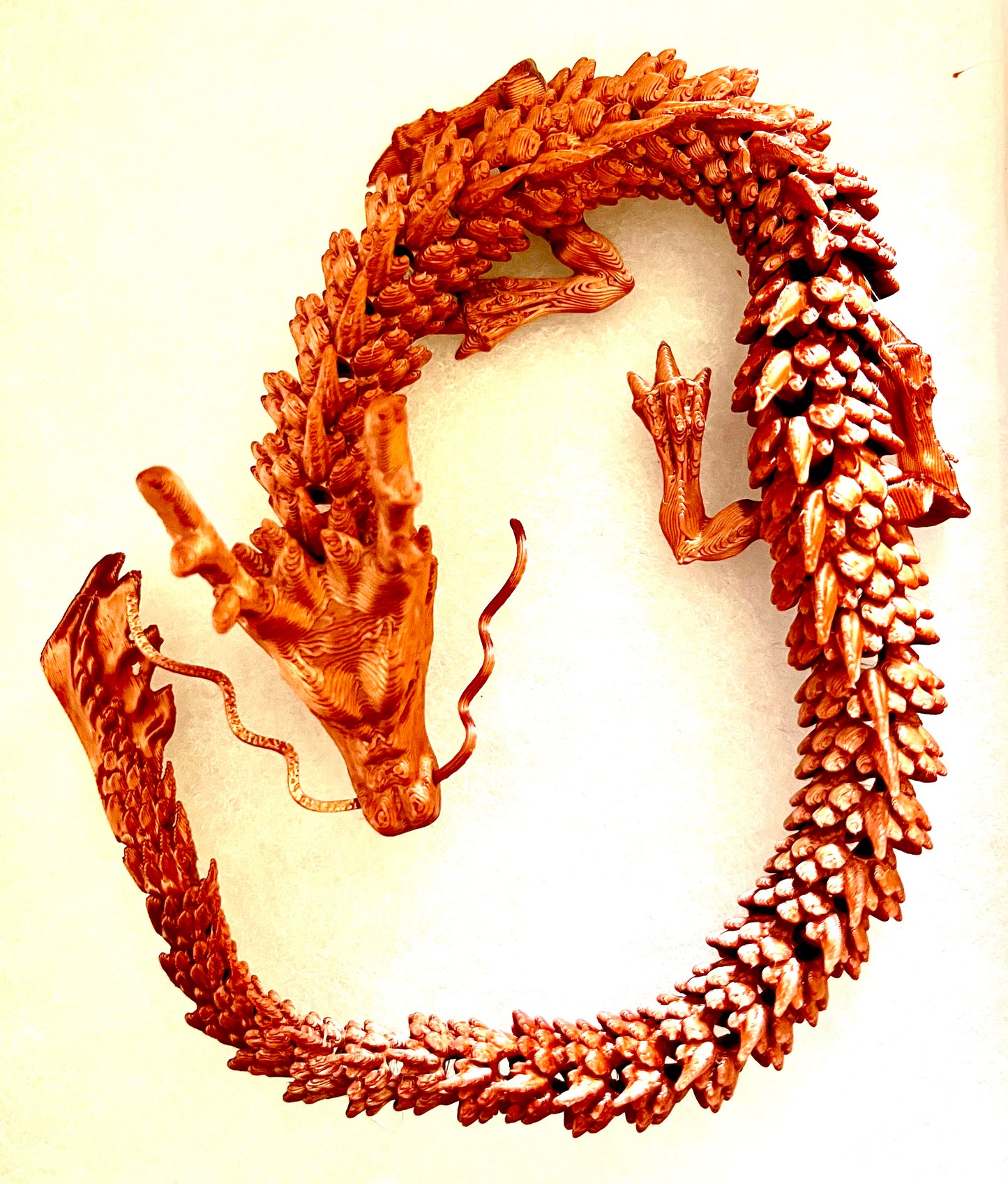 3D Printed Dragon - copper coloured