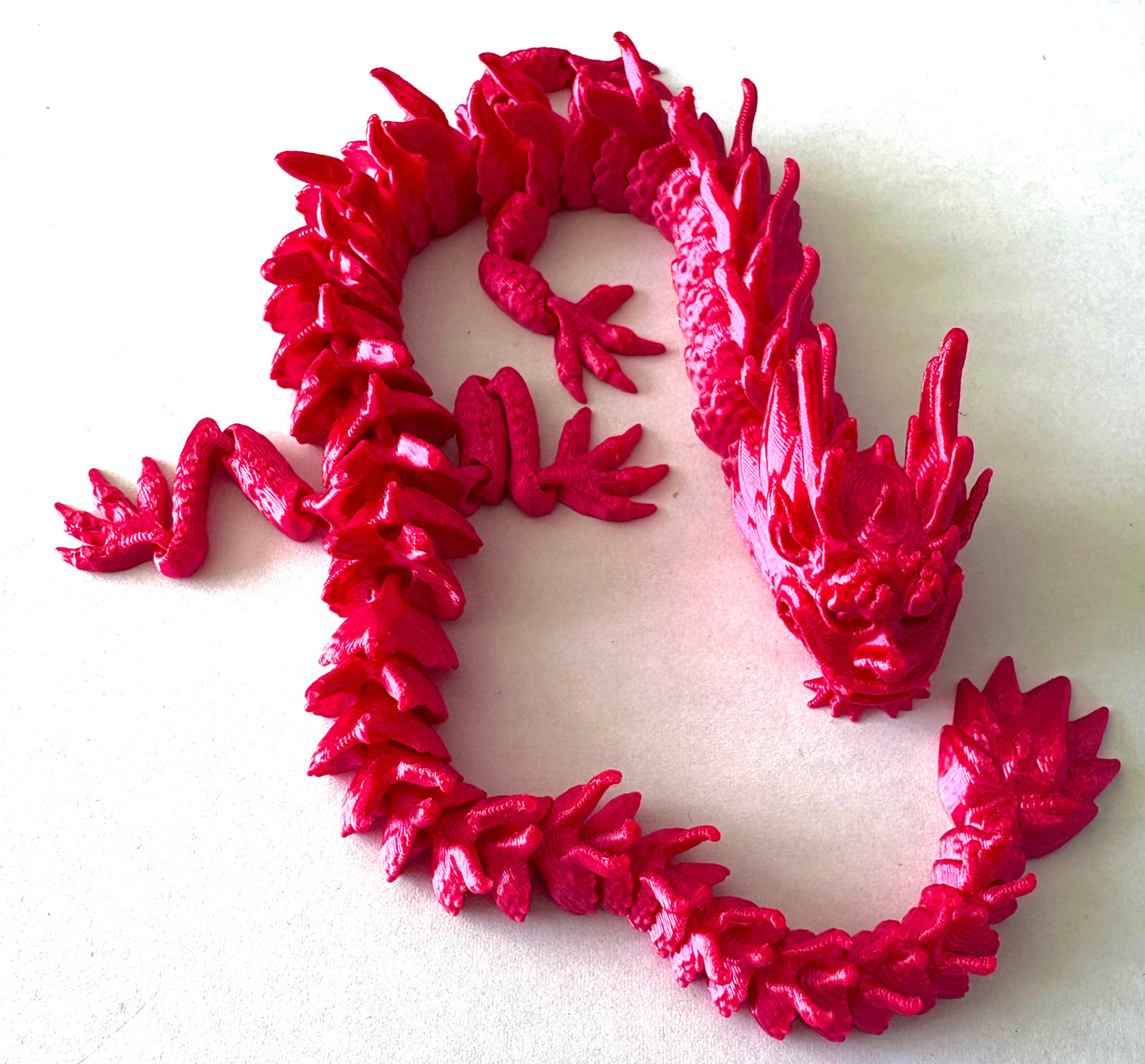 Dragon - 3D printed chinese dragon. Dark pink