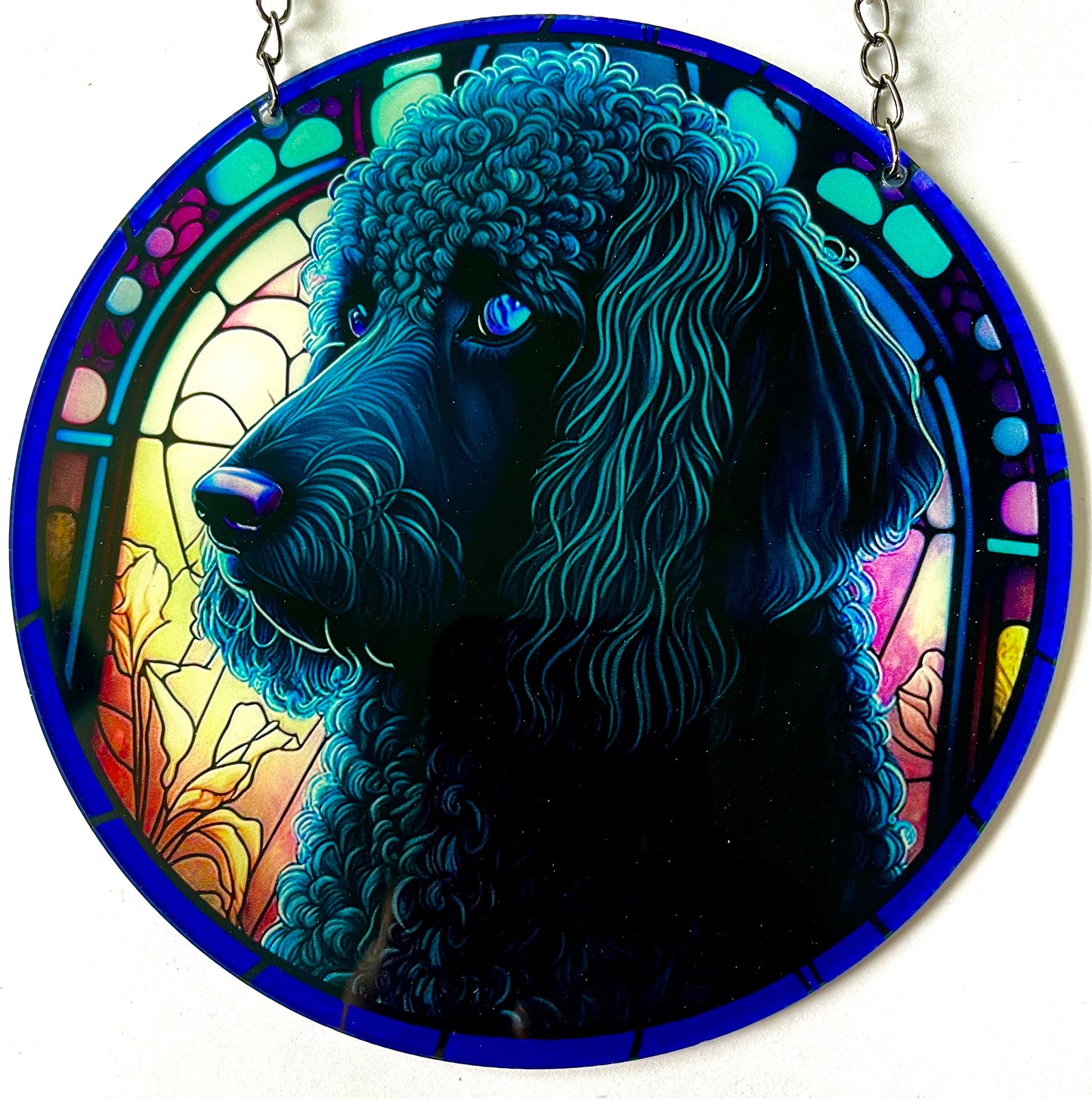 Dog suncatcher - Poodle (black)
