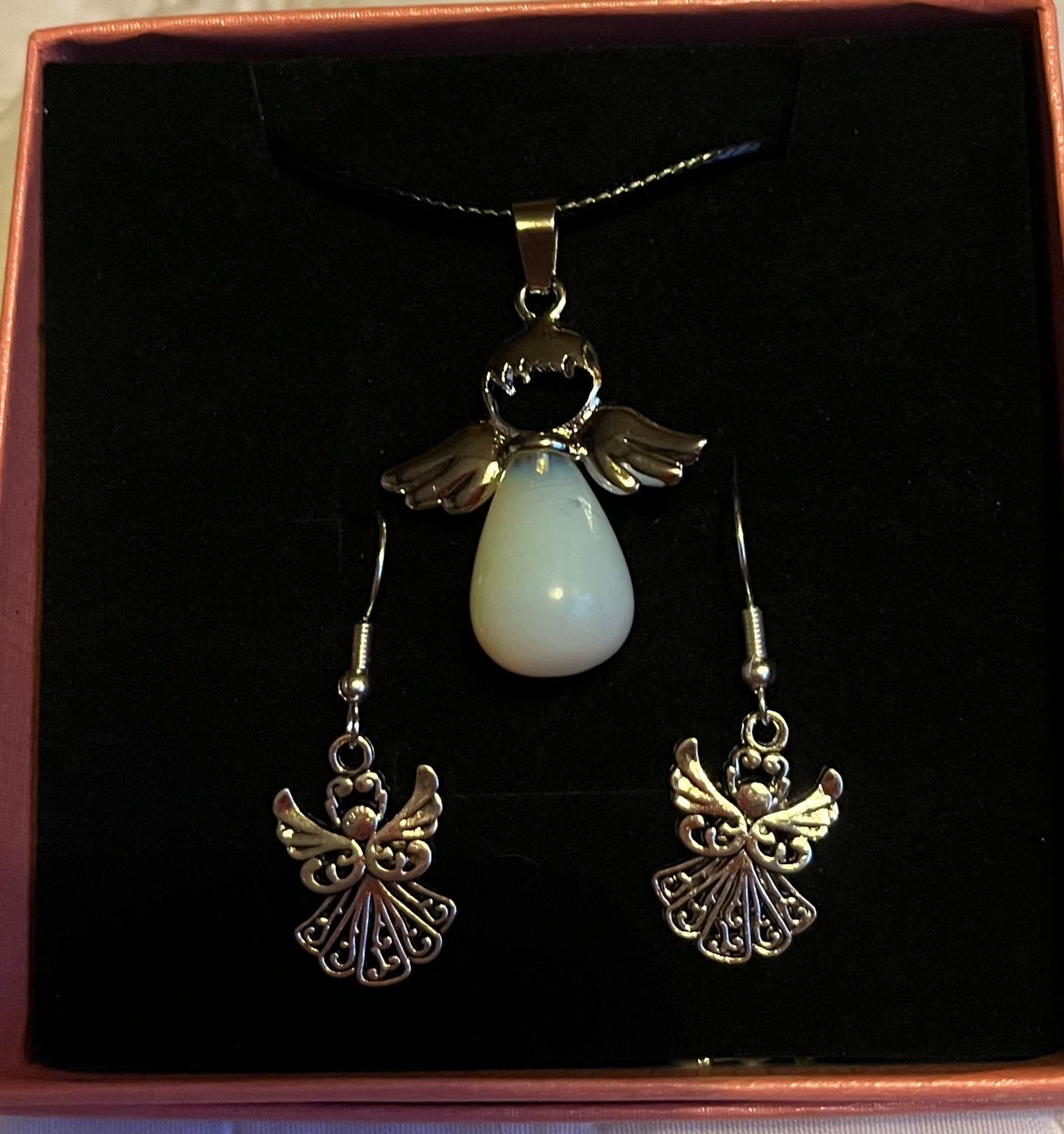 Angel opal 2pc jewellery gift set