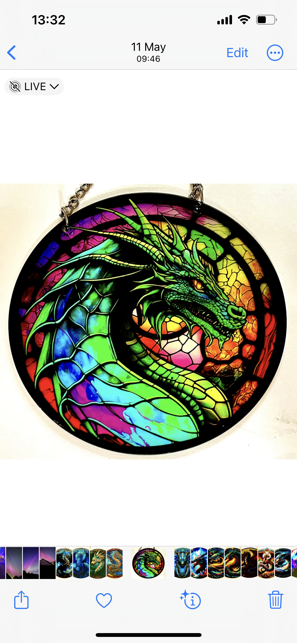 Dragon Suncatcher - Green