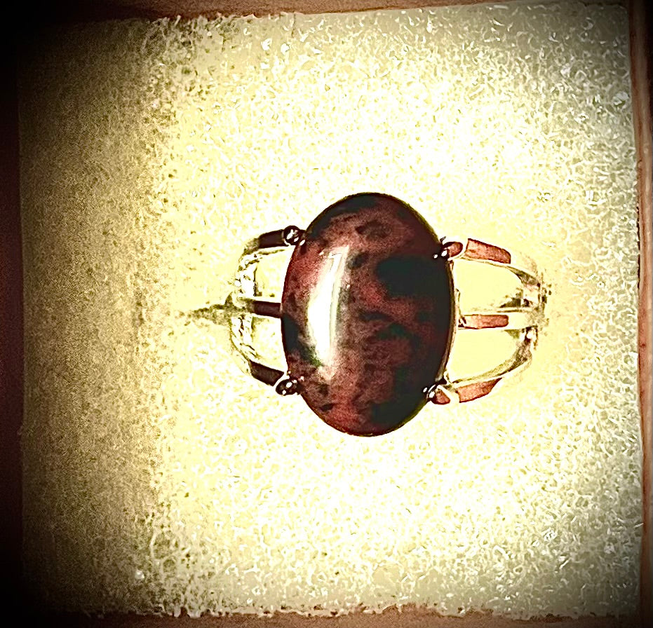 Ring - mahogany obsidian. Size L