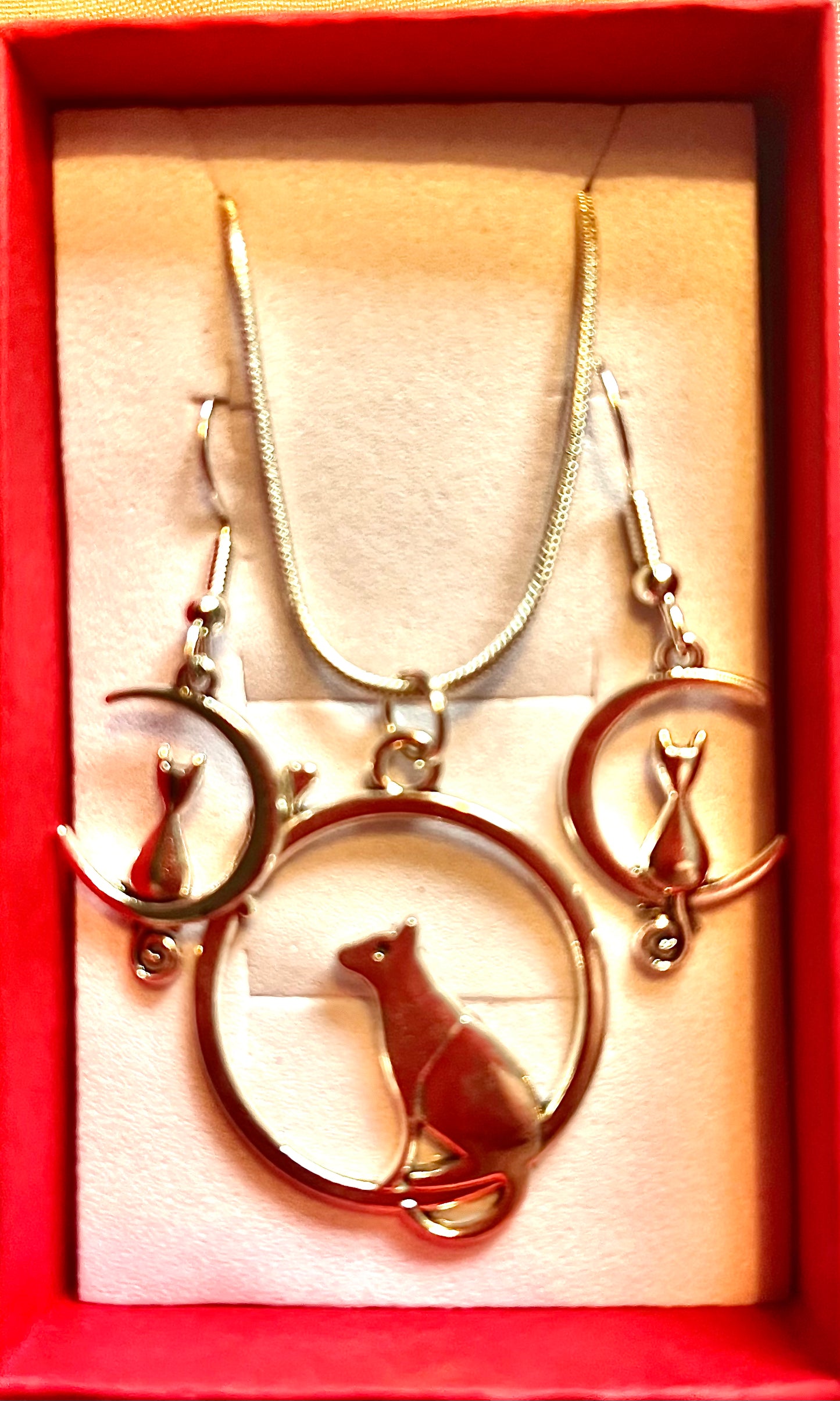 Cat 2pc jewellery set