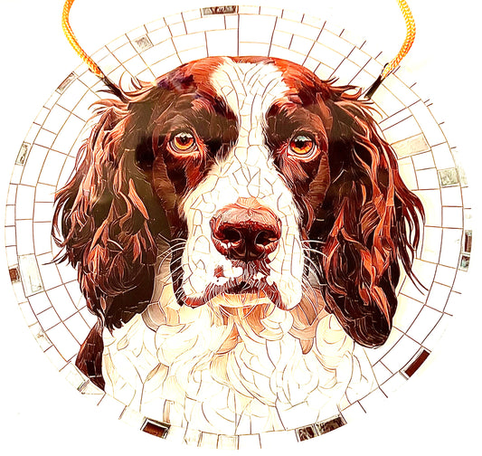 Dog Suncatcher - Springer Spaniel ( liver/ white)