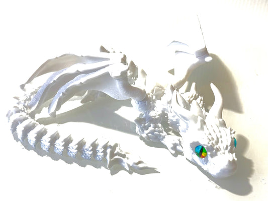 3D printed large Flying Dragon - white