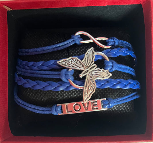 5 strand leather bracelet jewellery