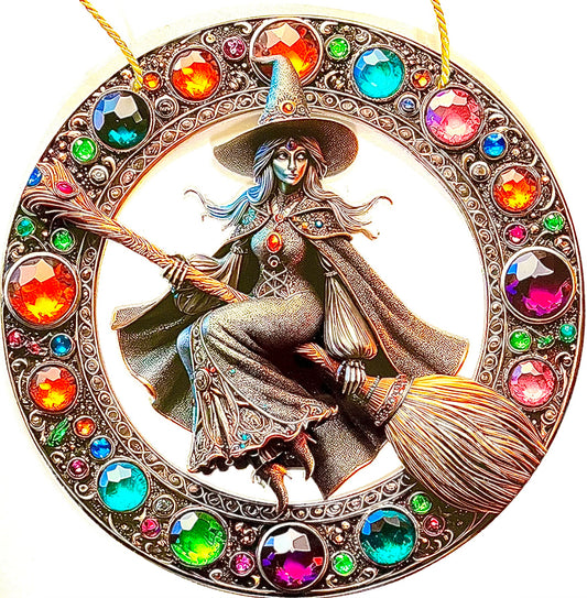 Witch - suncatcher multi coloured