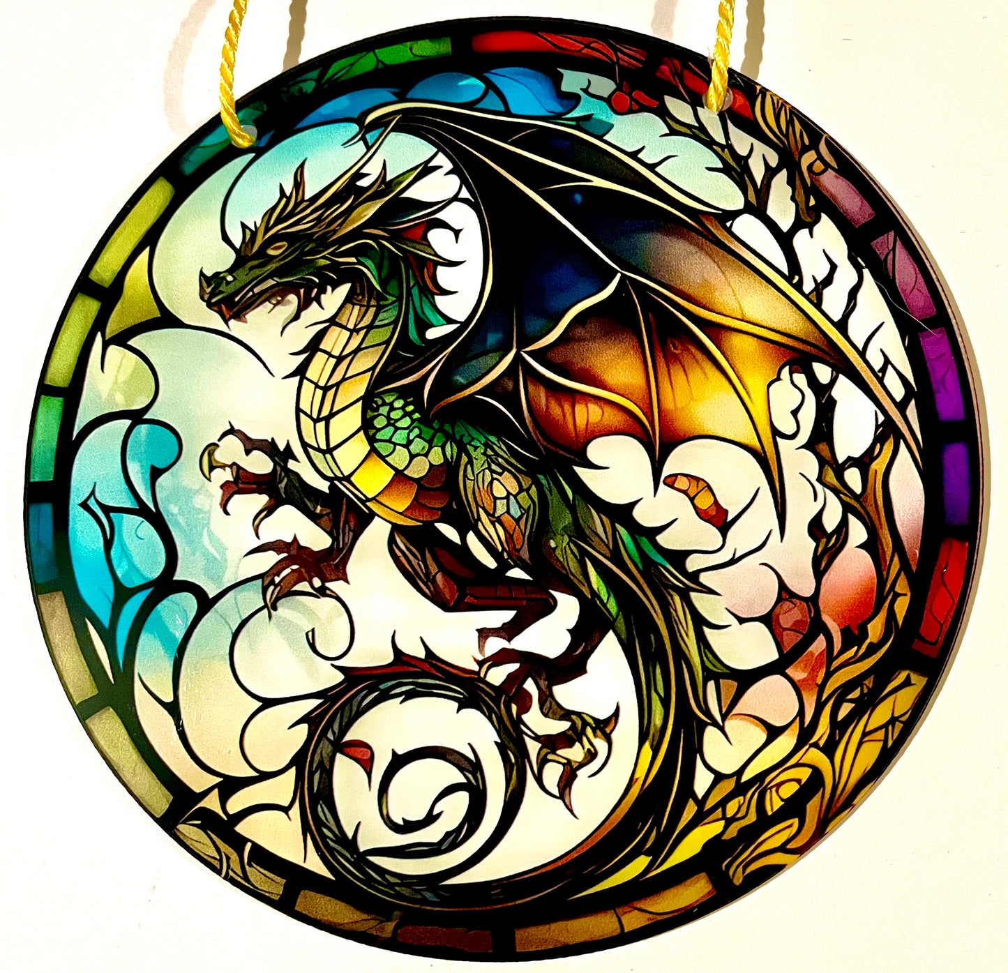 Dragon suncatcher - green