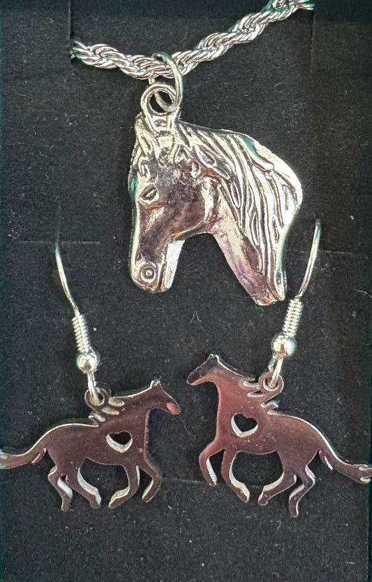 Horse - 2pc jewellery set