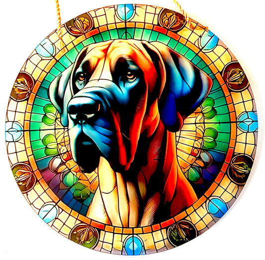 Dog Suncatcher - Great Dane beige