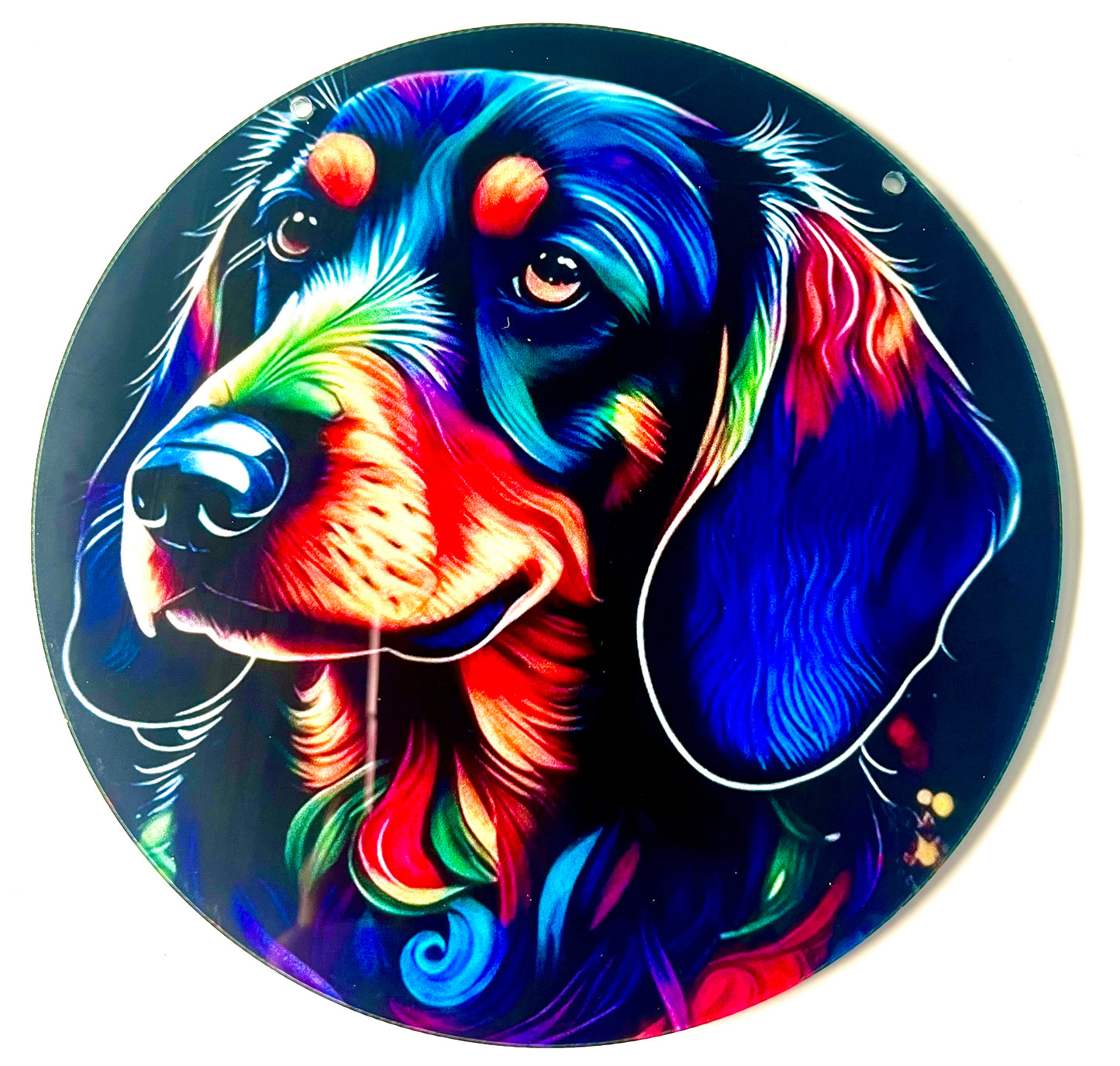 Dog suncatcher - Dachshund (black/brown)