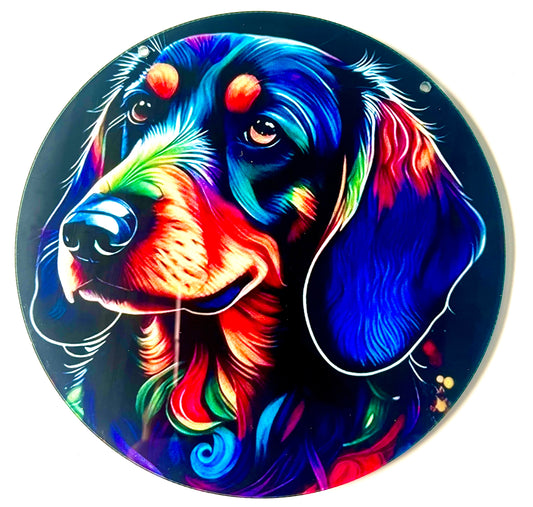 Dog suncatcher - Dachshund (black/brown)