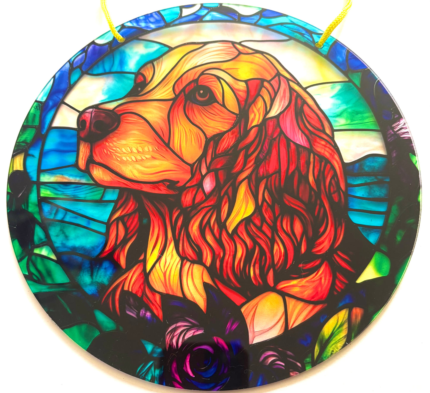 Dog - suncatcher. Golden cocker spaniel