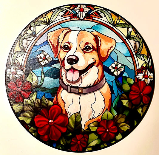 Dog Suncatcher - Collie (tan)