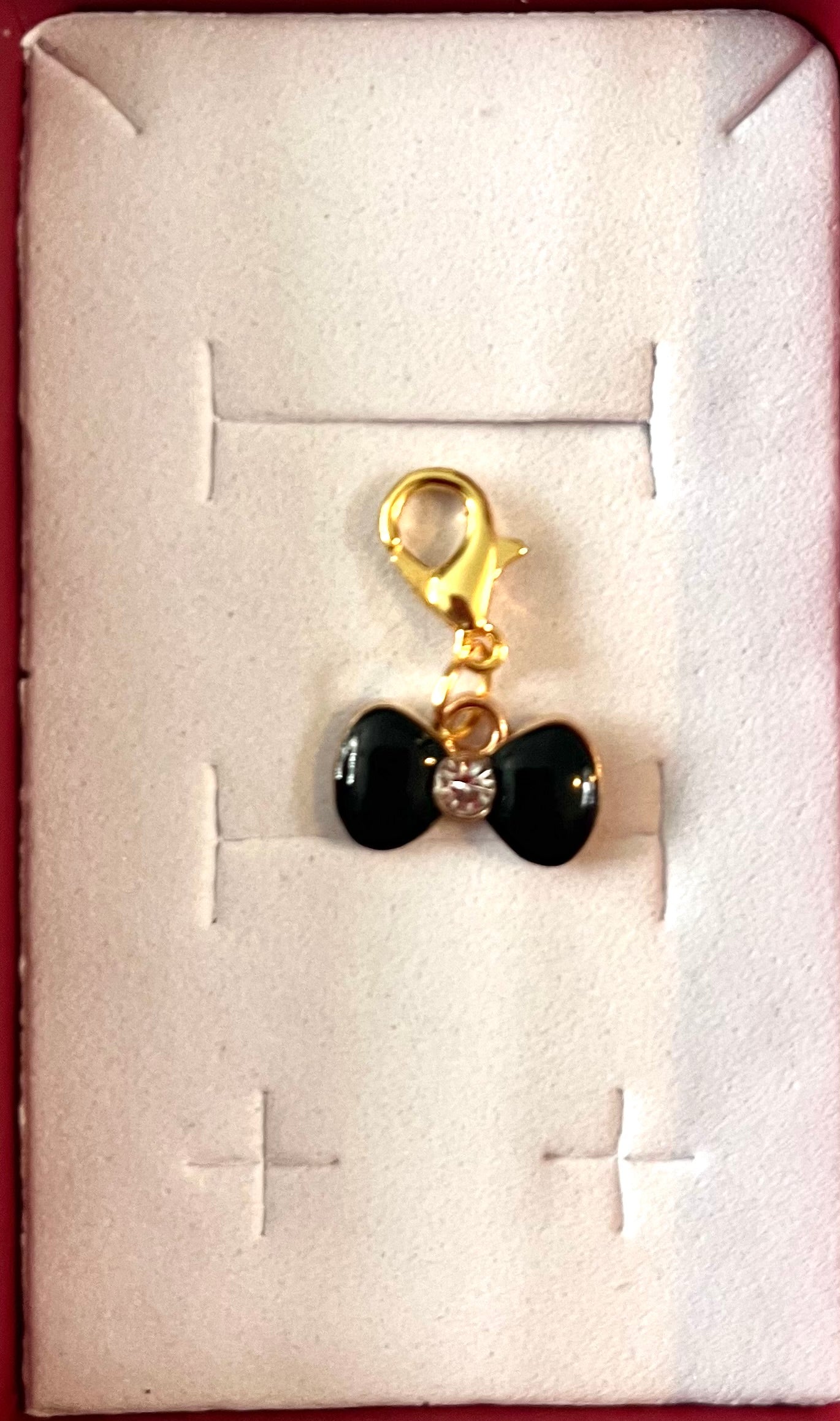 Dog collar charm - Black bow