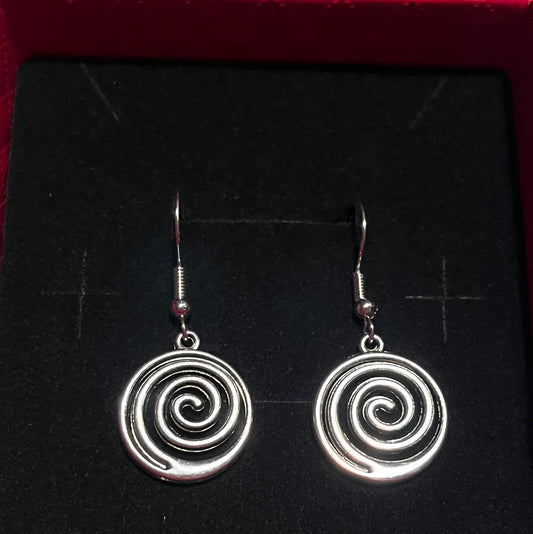Spiral jewellery earrings