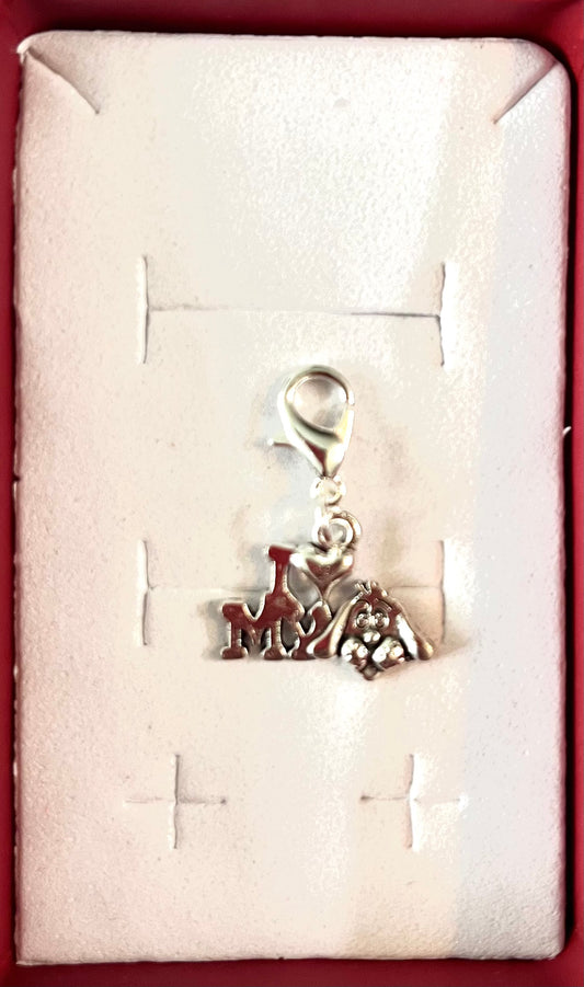 Dog collar charm - “I love my dog”