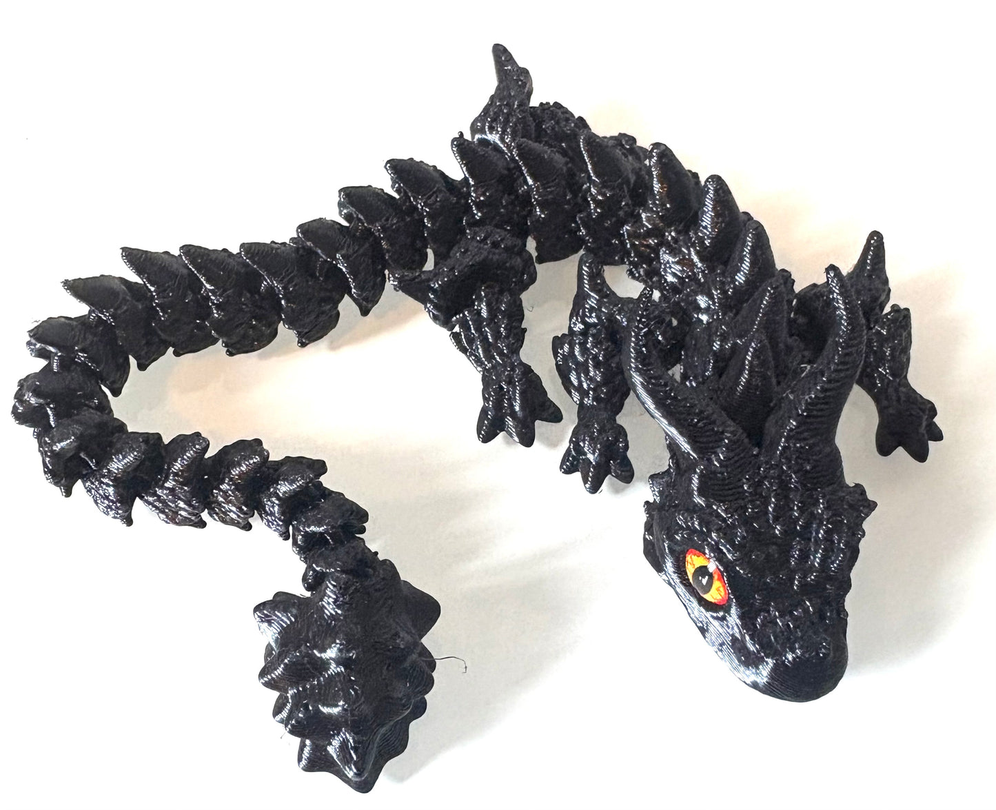 3D printed  Bull Dragon.- Black
