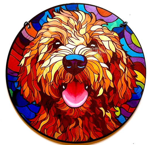 Dog suncatcher - Cockapoo (golden)