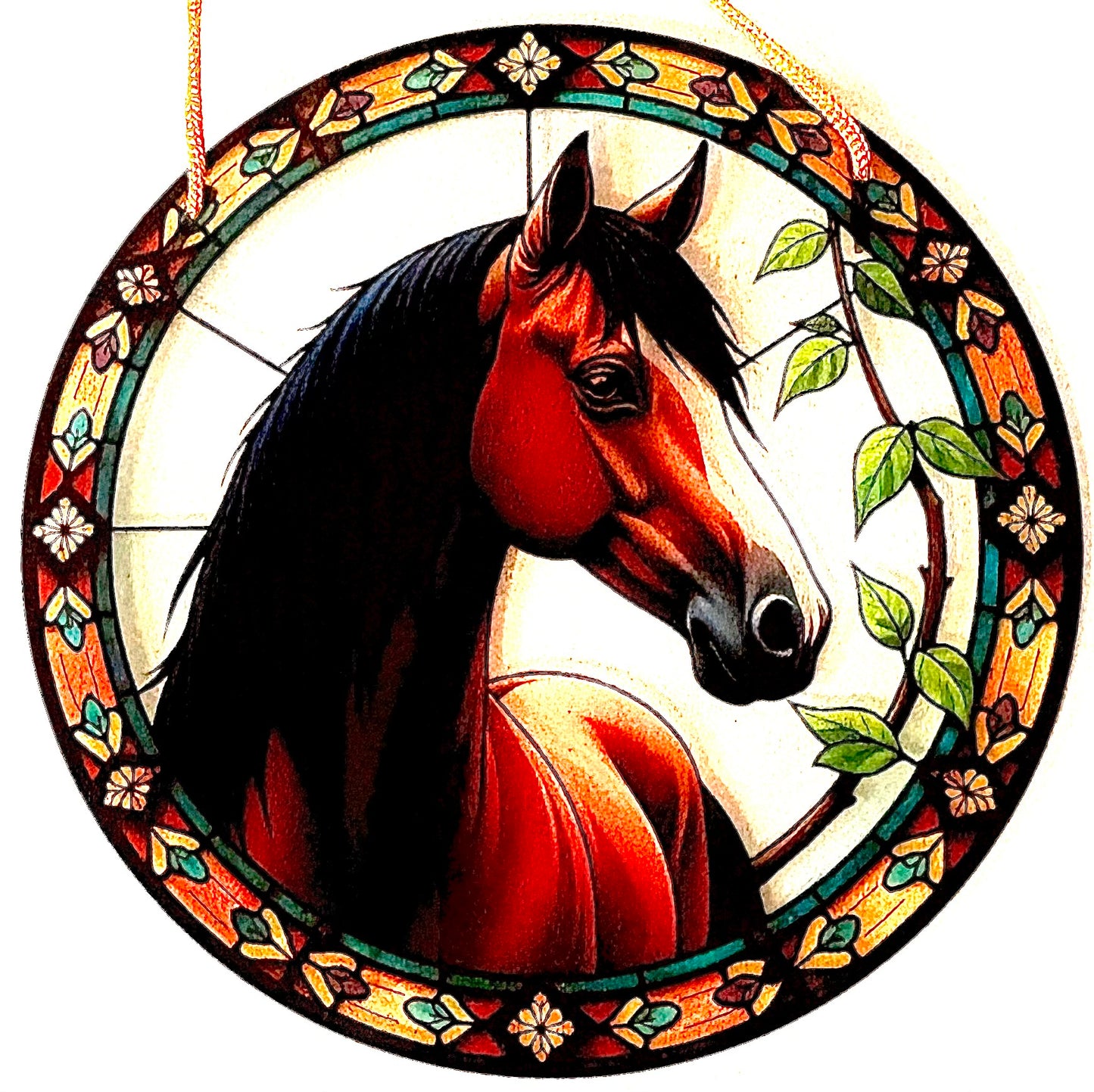 Horse - 8" Suncatcher chestnut